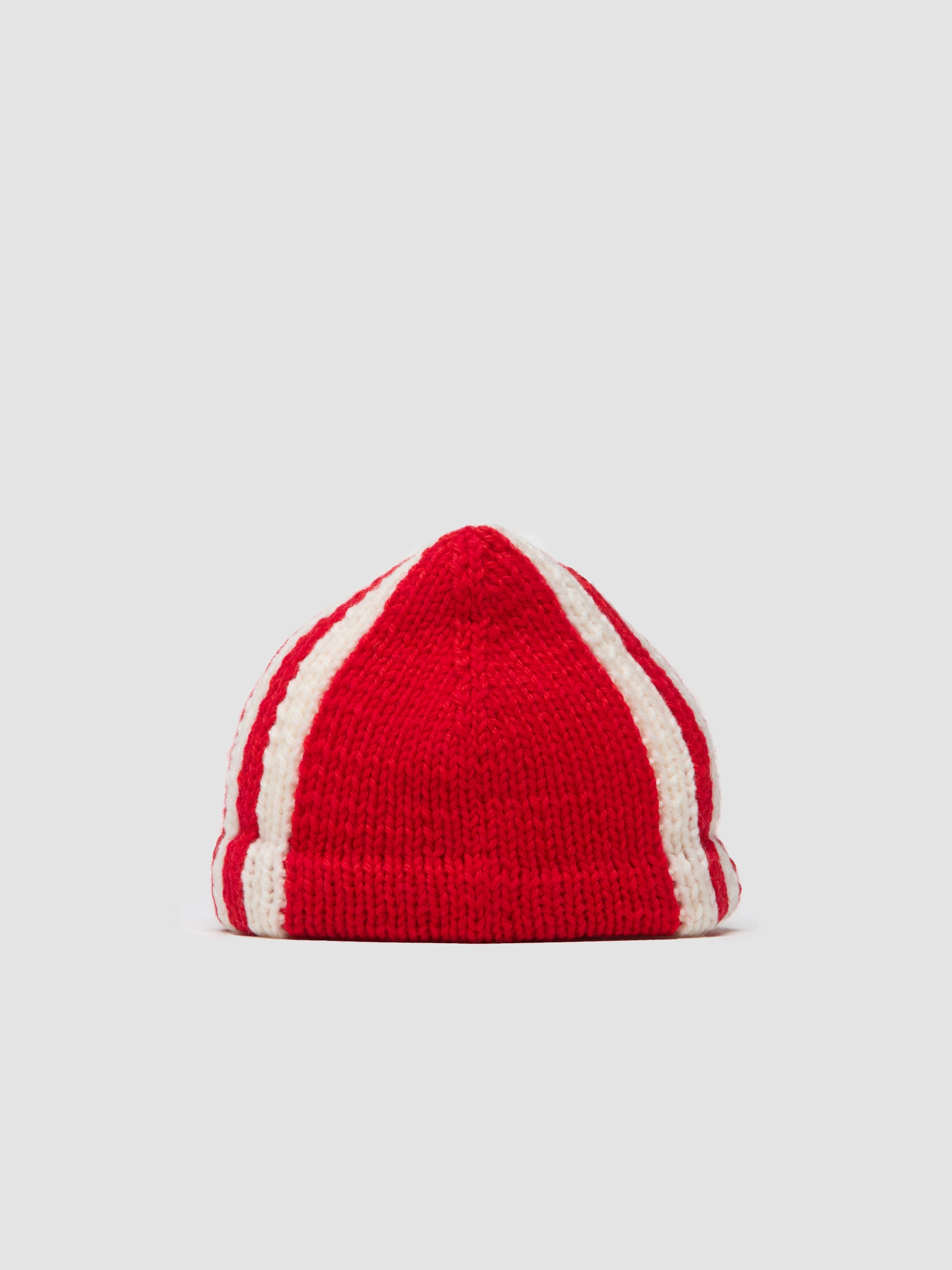 Hand Knitted Cap in Red