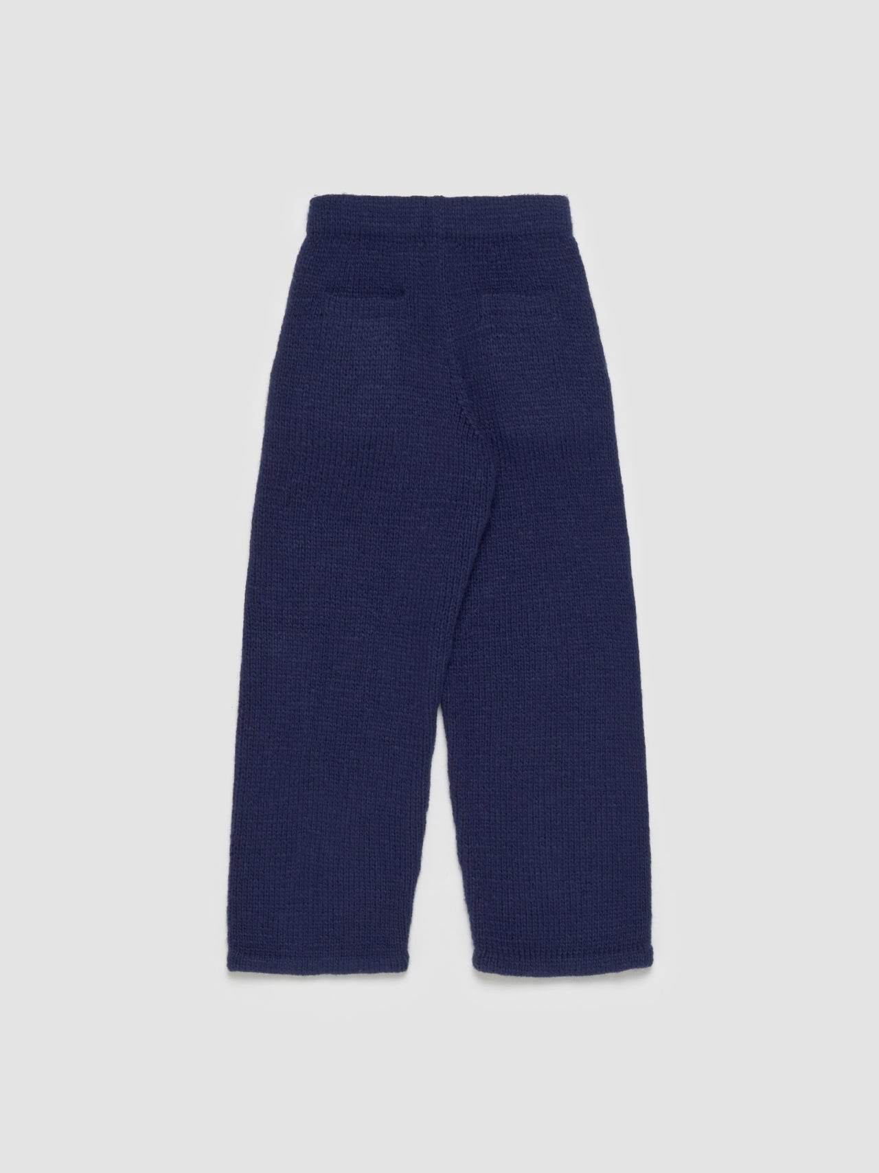 Hand Knitted Jersey Pants in Navy