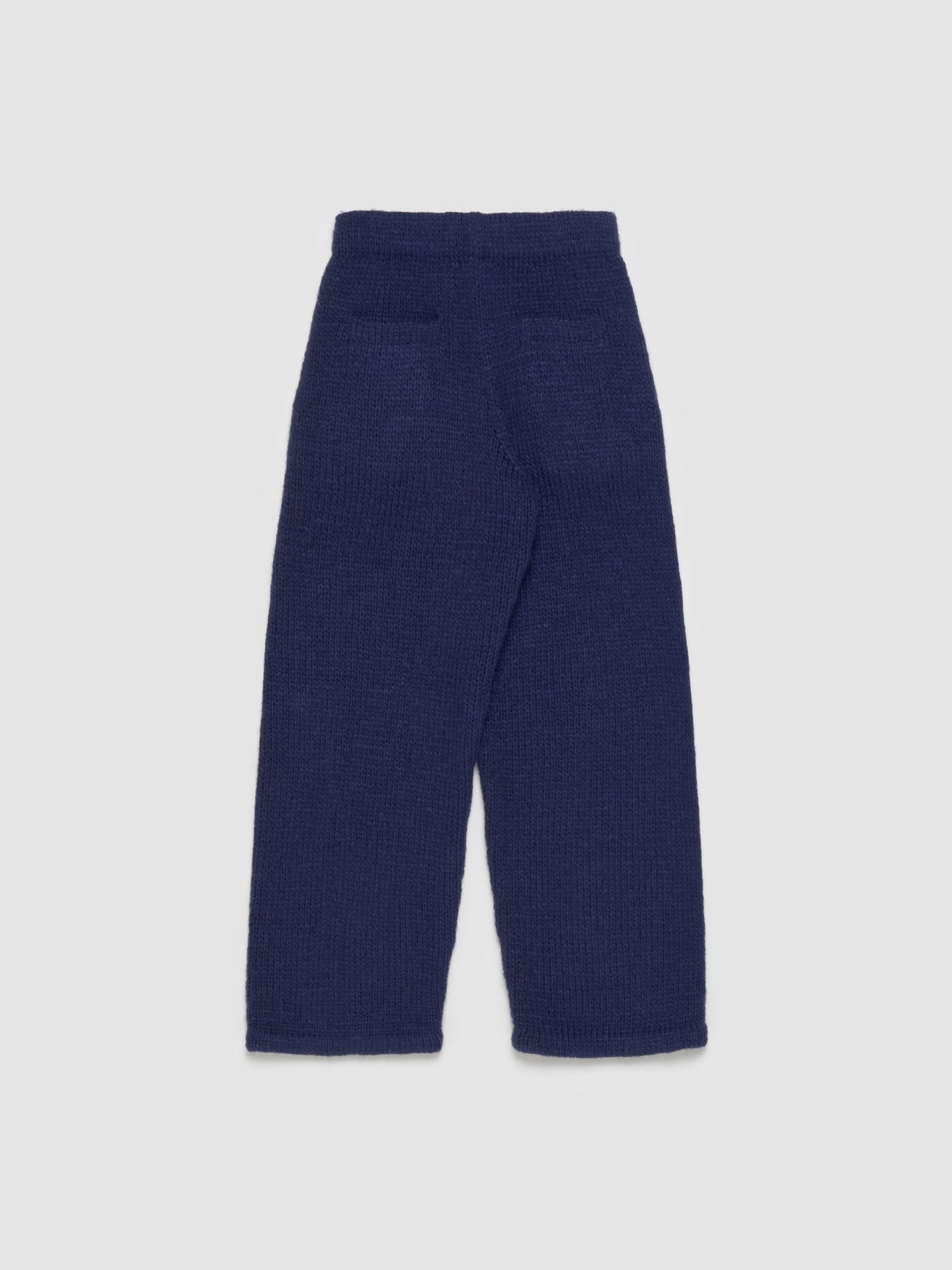 Hand Knitted Jersey Pants in Navy