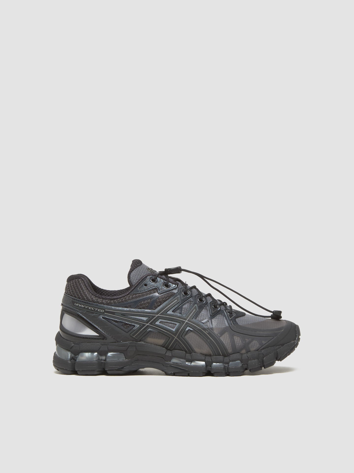 x UNAFFECTED GEL-KAYANO 20 Sneaker in Obsidian Grey & Black