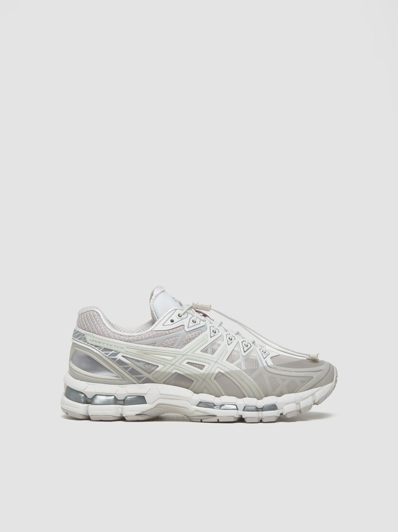 x UNAFFECTED GEL-KAYANO 20 Sneaker in Cream & Lake Grey