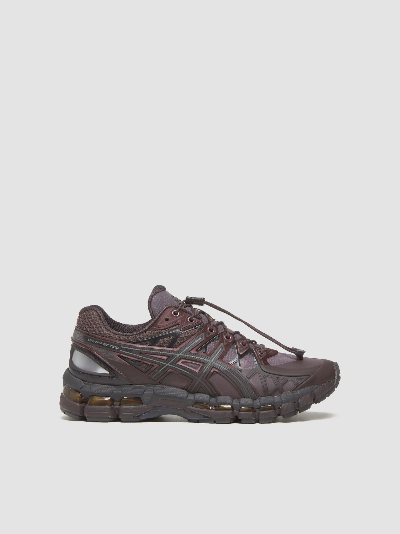 x UNAFFECTED GEL-KAYANO 20 Sneaker in Dark Cherry & Black