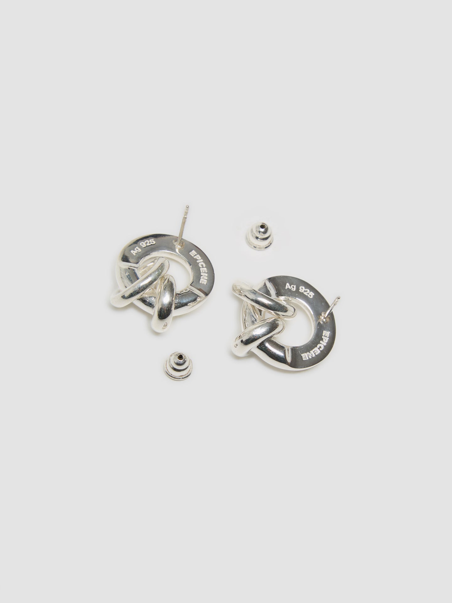 Muscle Earring in Silver