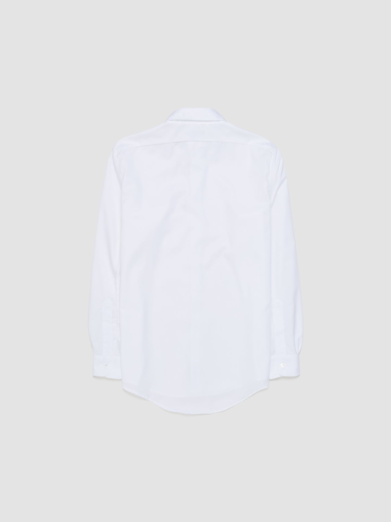 White Woven Shirt in White