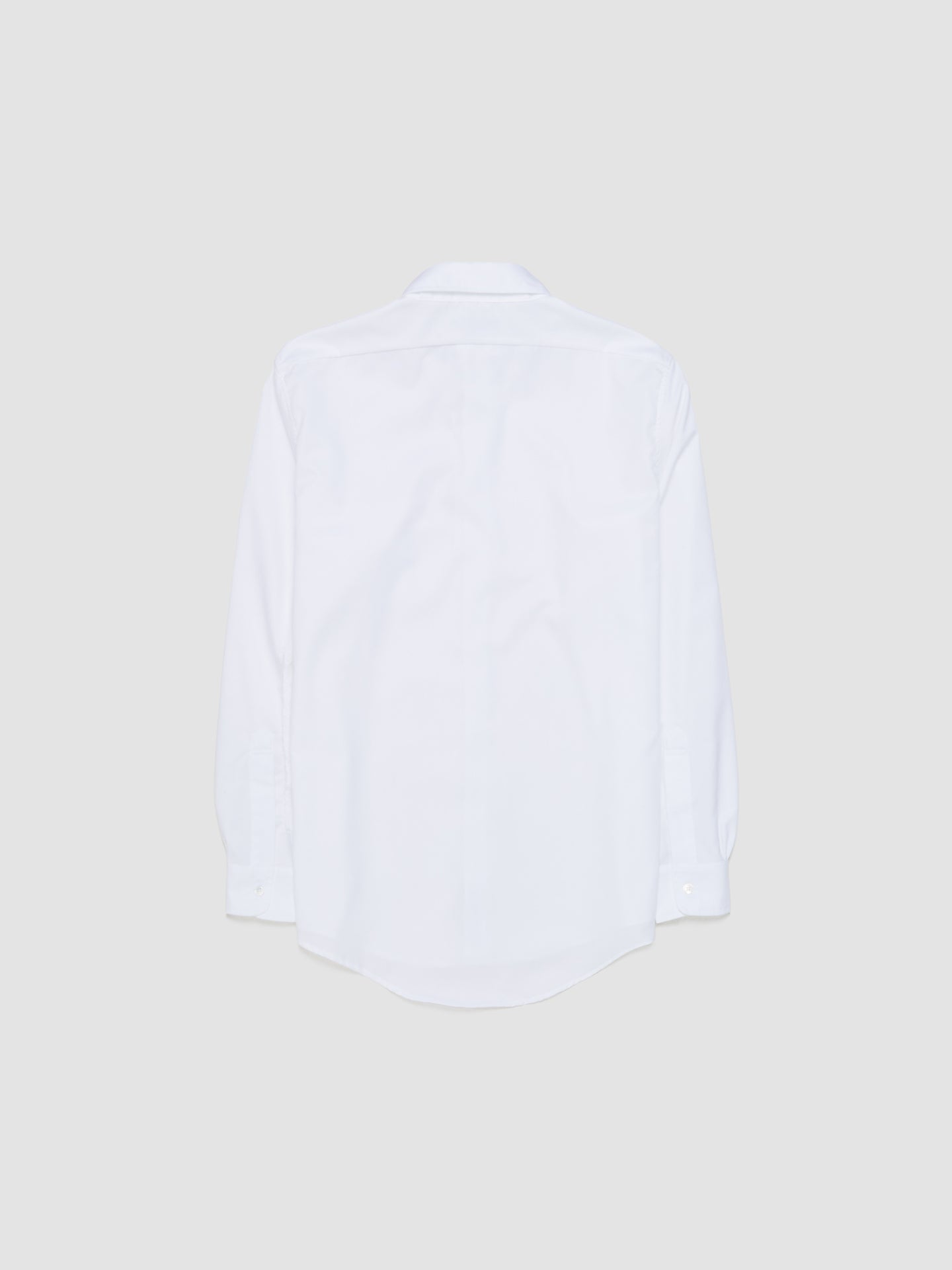 White Woven Shirt in White