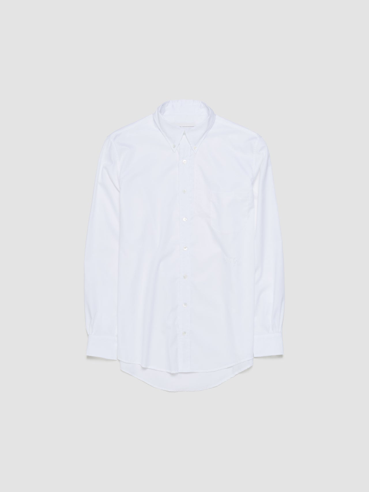 White Woven Shirt in White