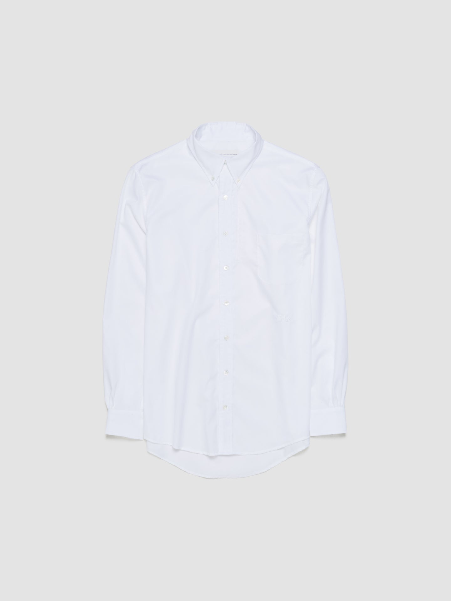 White Woven Shirt in White