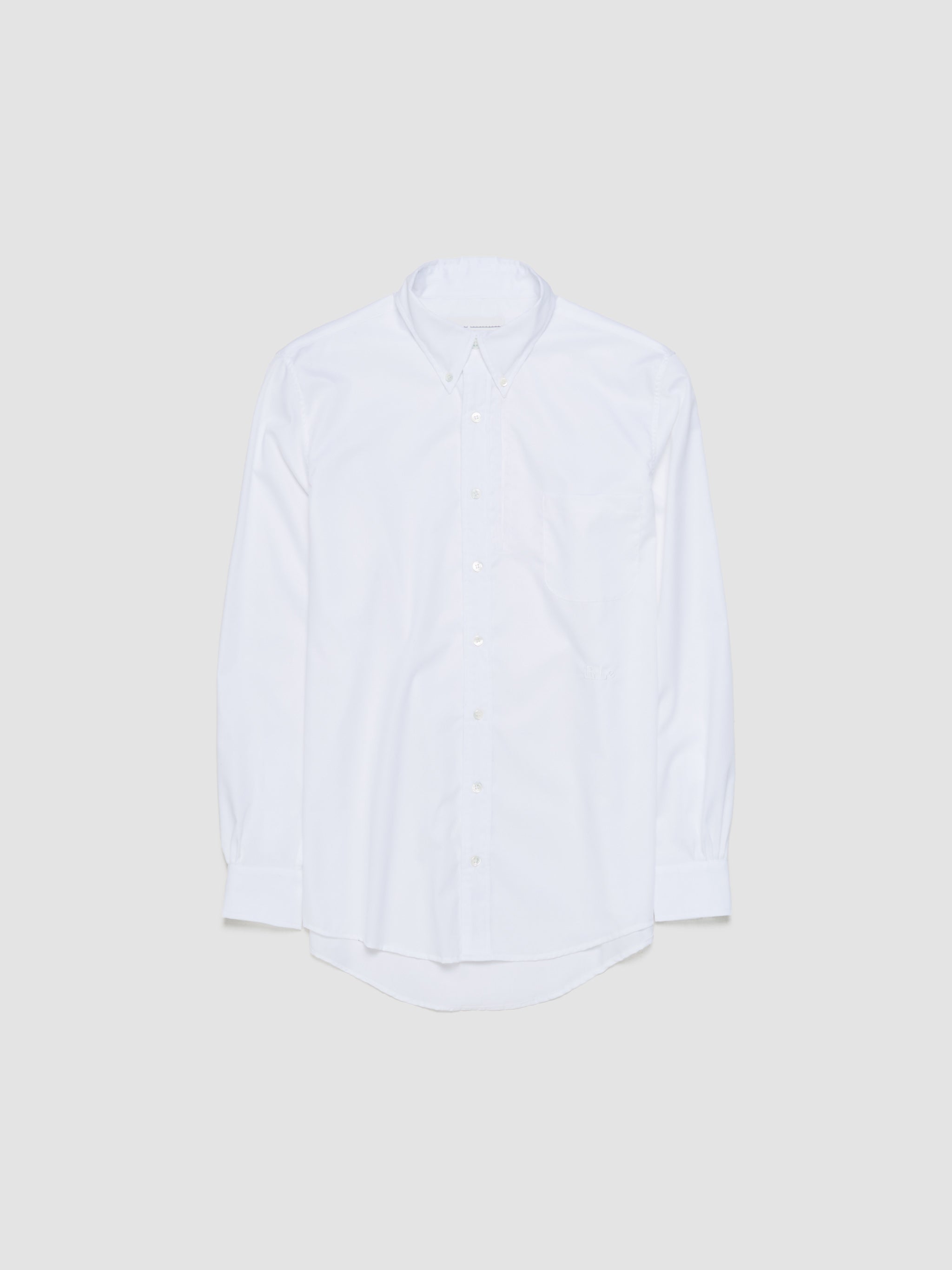 White Woven Shirt in White