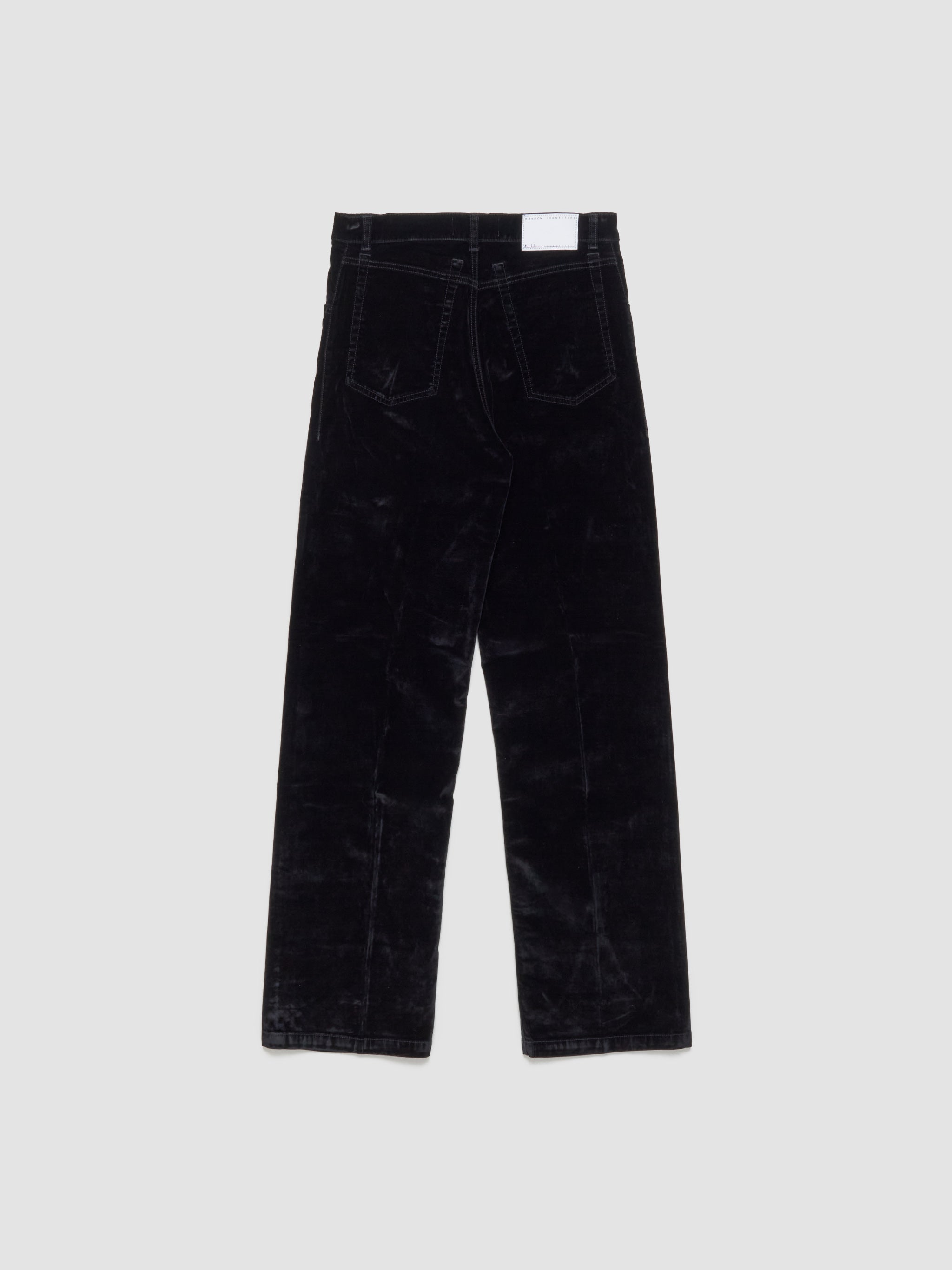 Velvet Denim Pants in Black