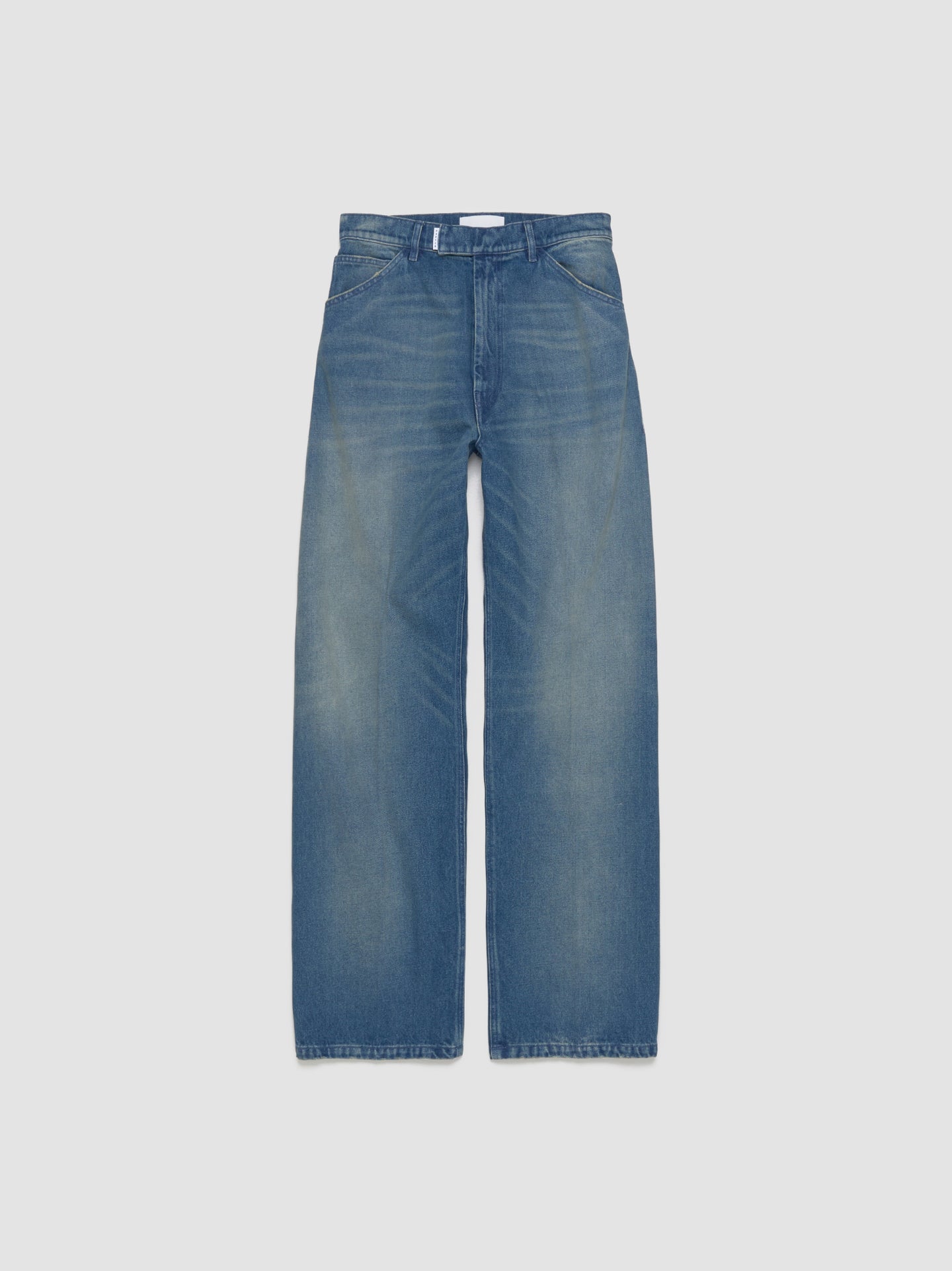 Washed Denim Woven Pants in Blue