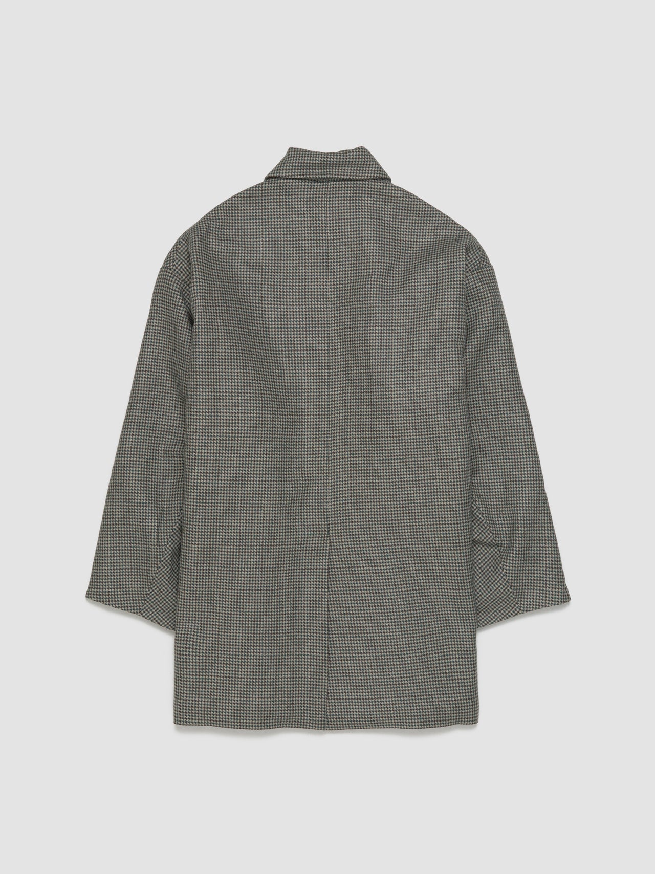 Houndstooth Woven Car Coat in Beige