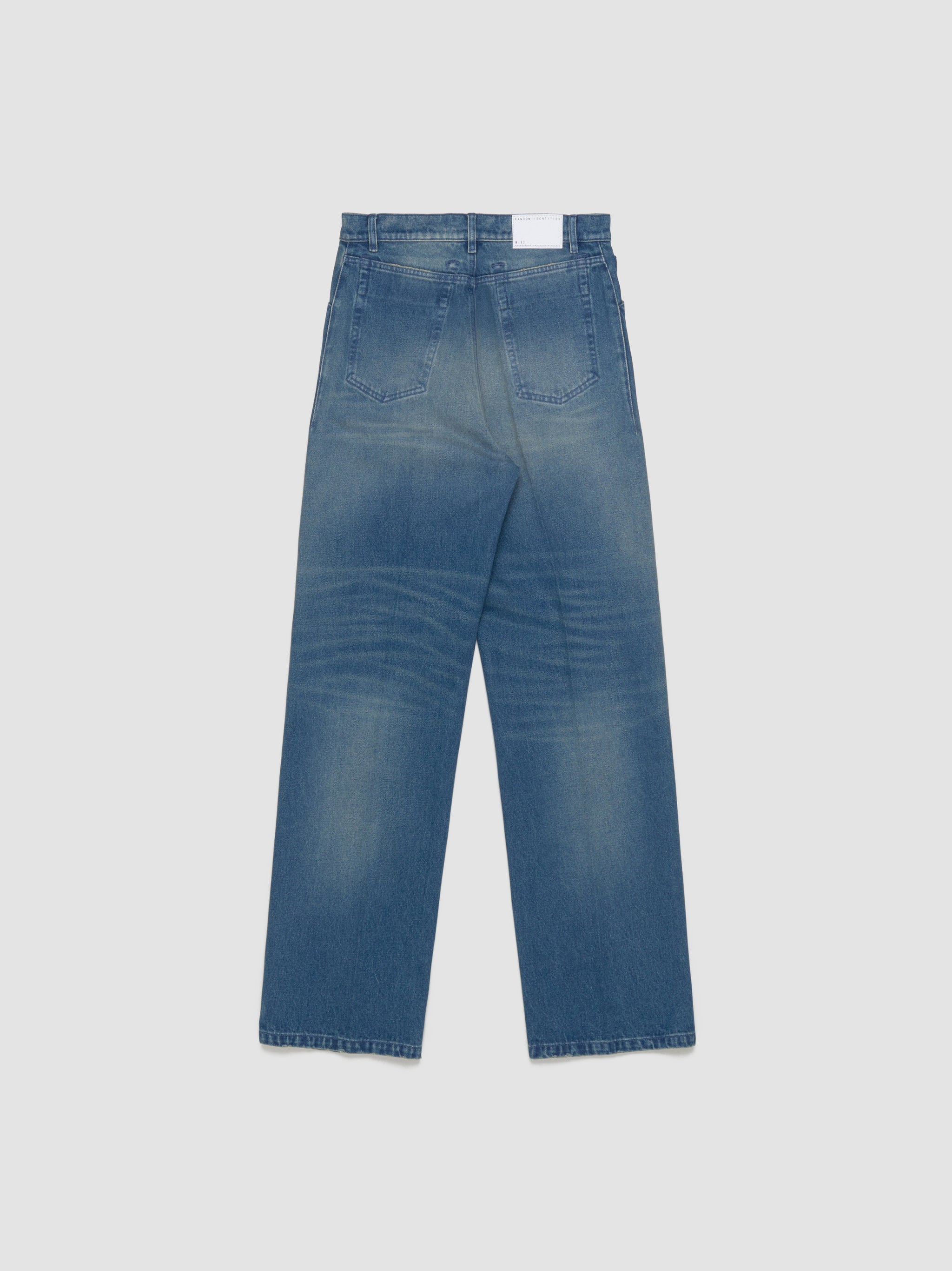 Washed Denim Woven Pants in Blue