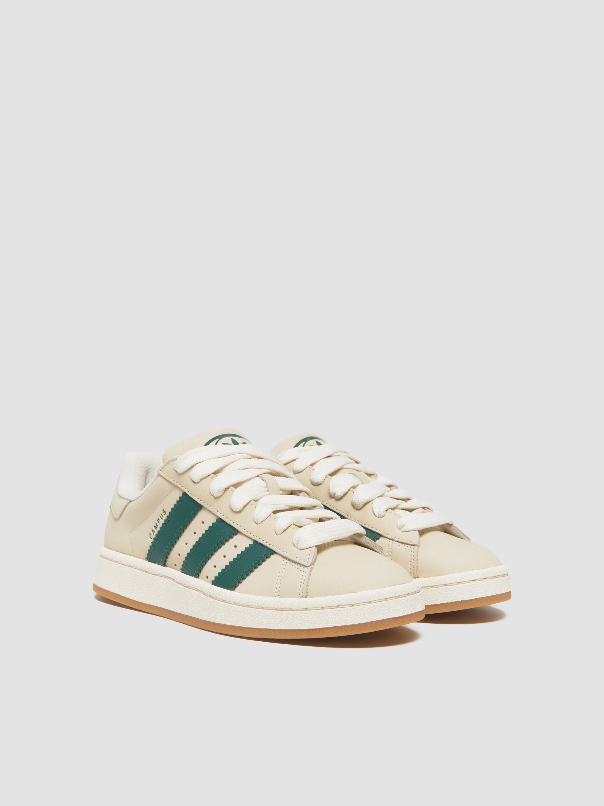 Campus 00s Sneaker in Cream White & Collegiate Green