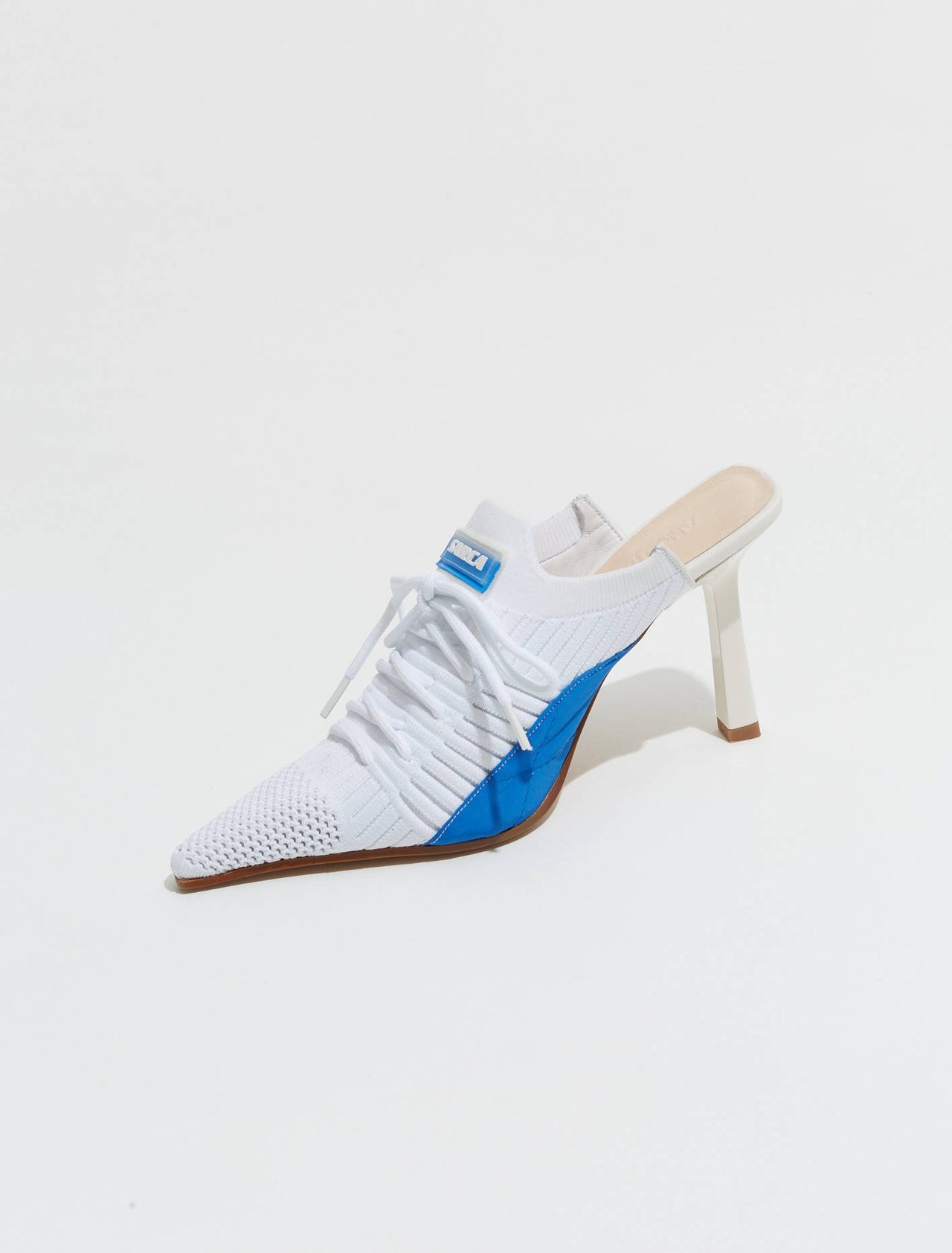 Olympia Upcycled Trainer Heels in White