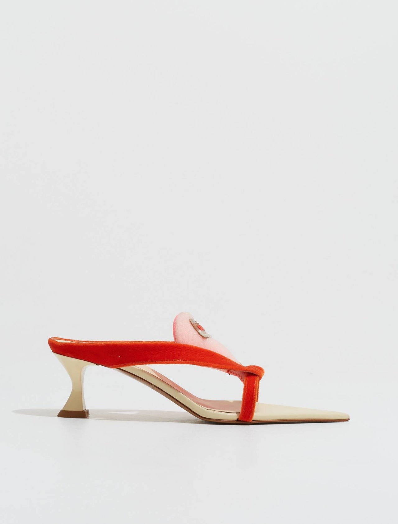 Sun Velvet Sandal in Sun Orange