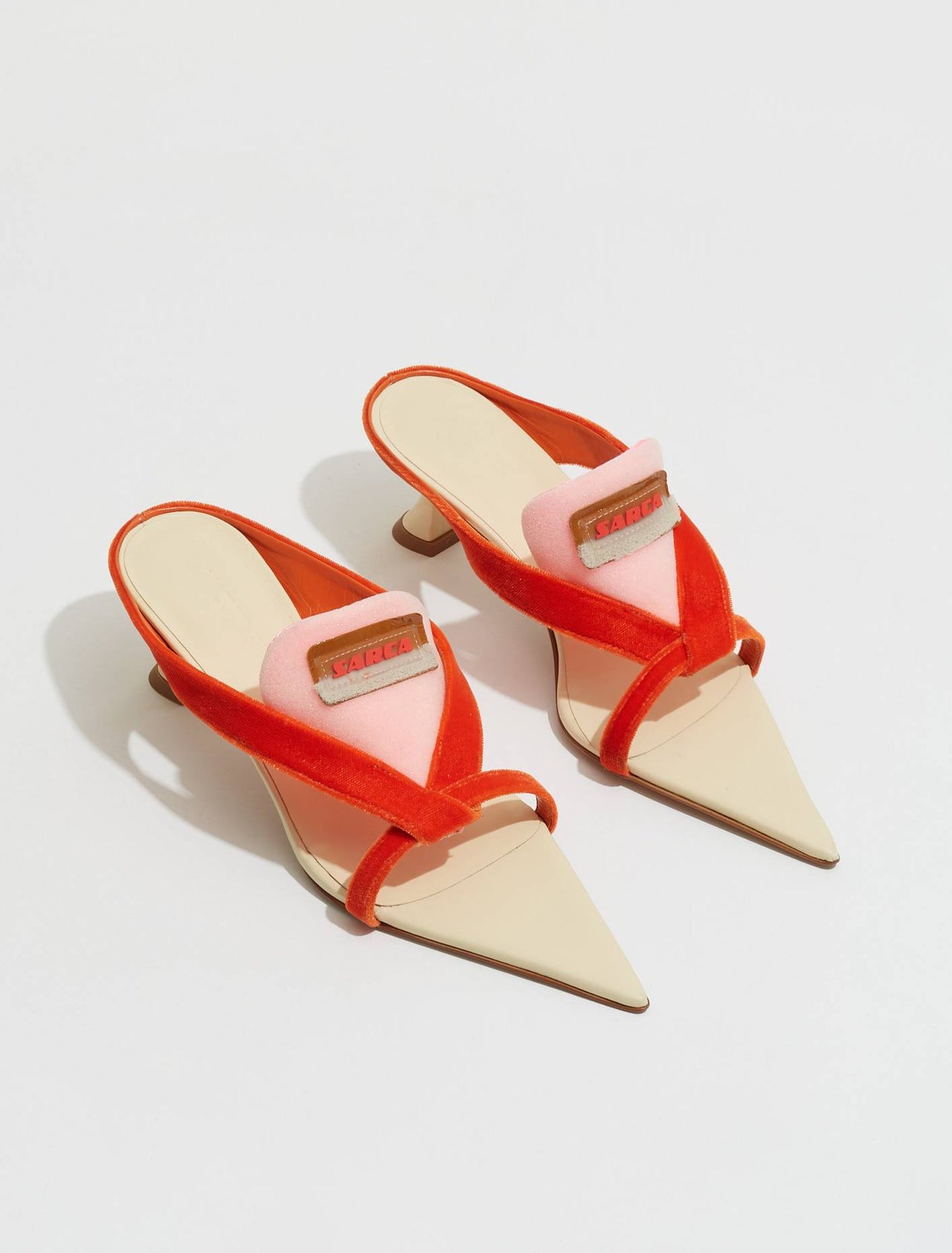 Sun Velvet Sandal in Sun Orange