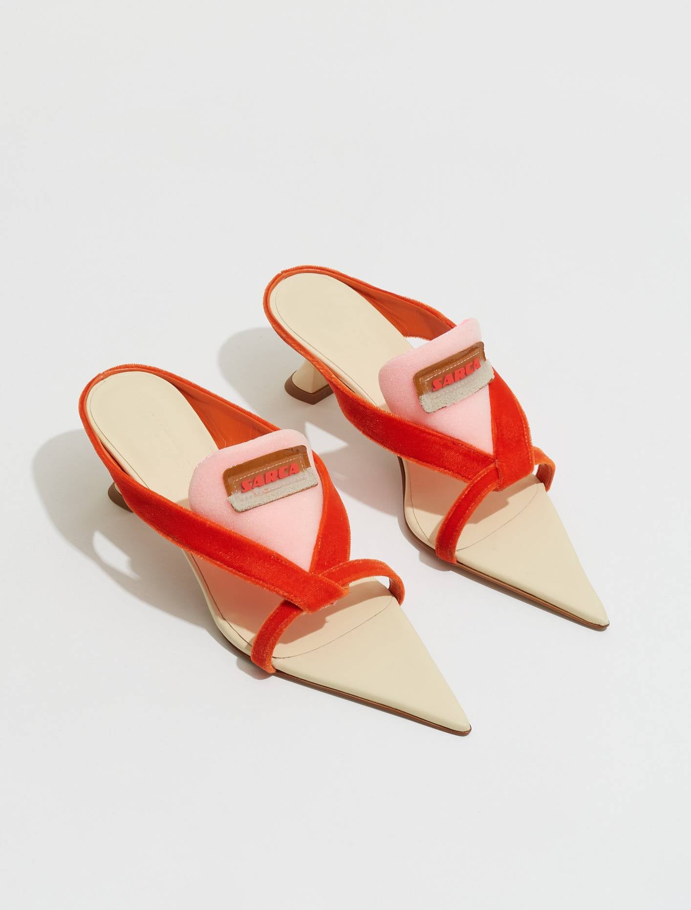 Sun Velvet Sandal in Sun Orange