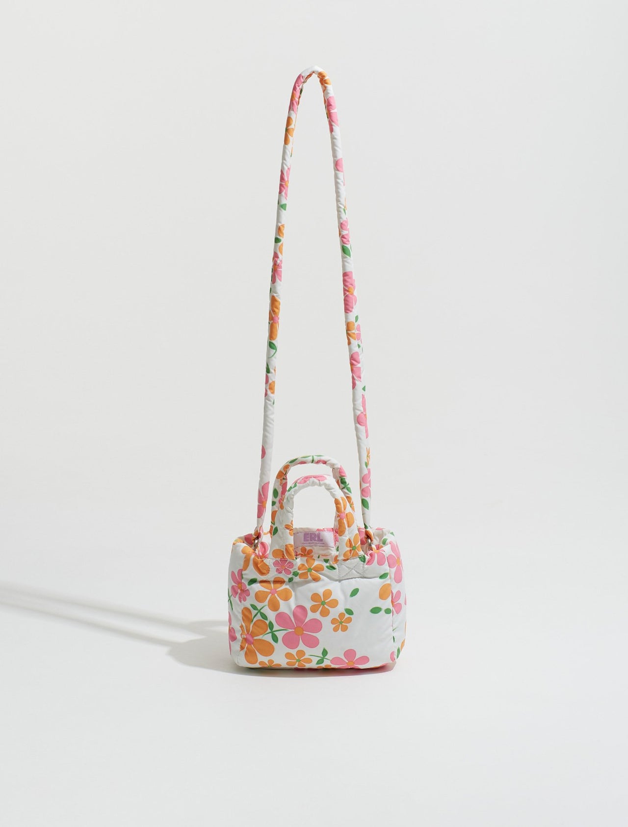 Mini Printed Puffer Bag in Floral