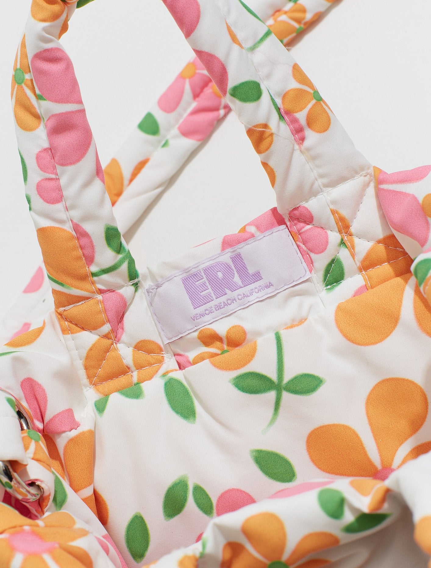 Mini Printed Puffer Bag in Floral