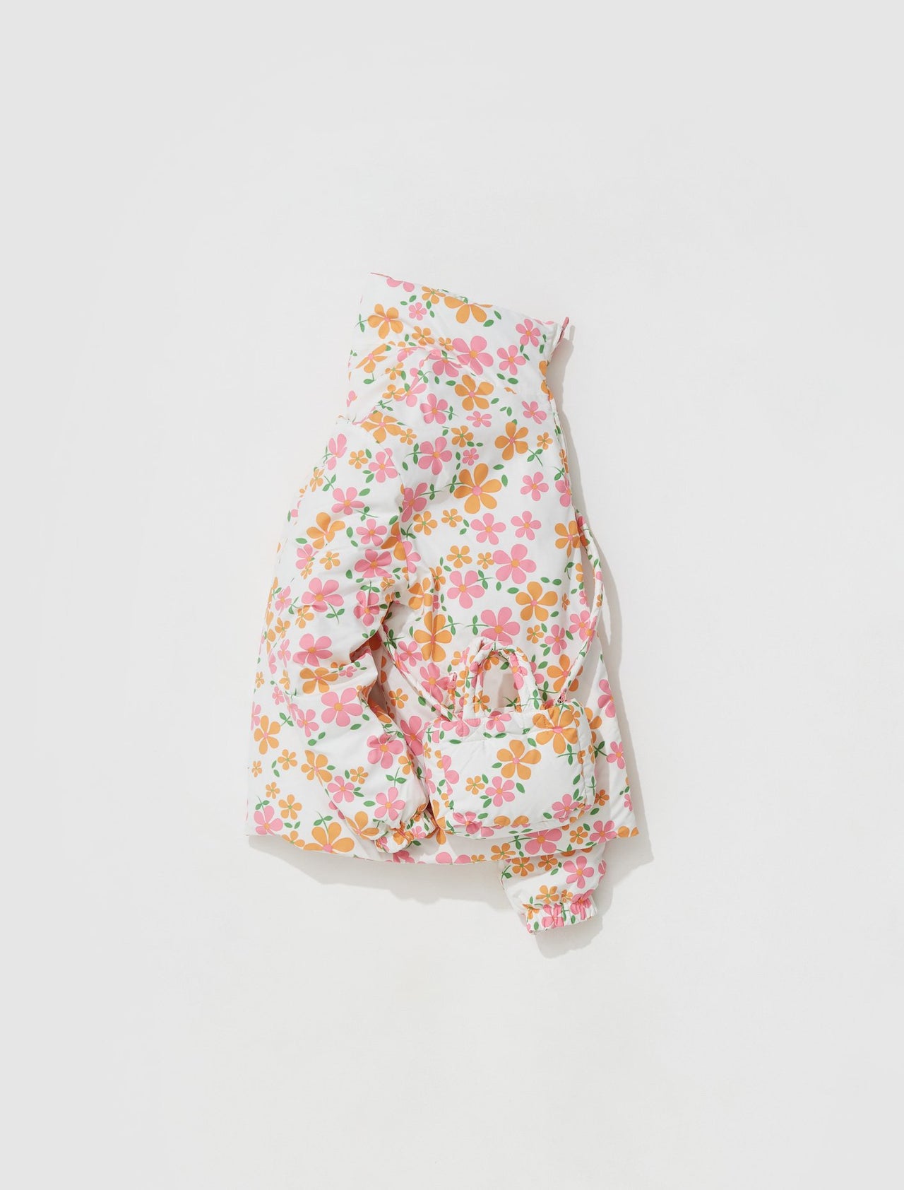 Mini Printed Puffer Bag in Floral