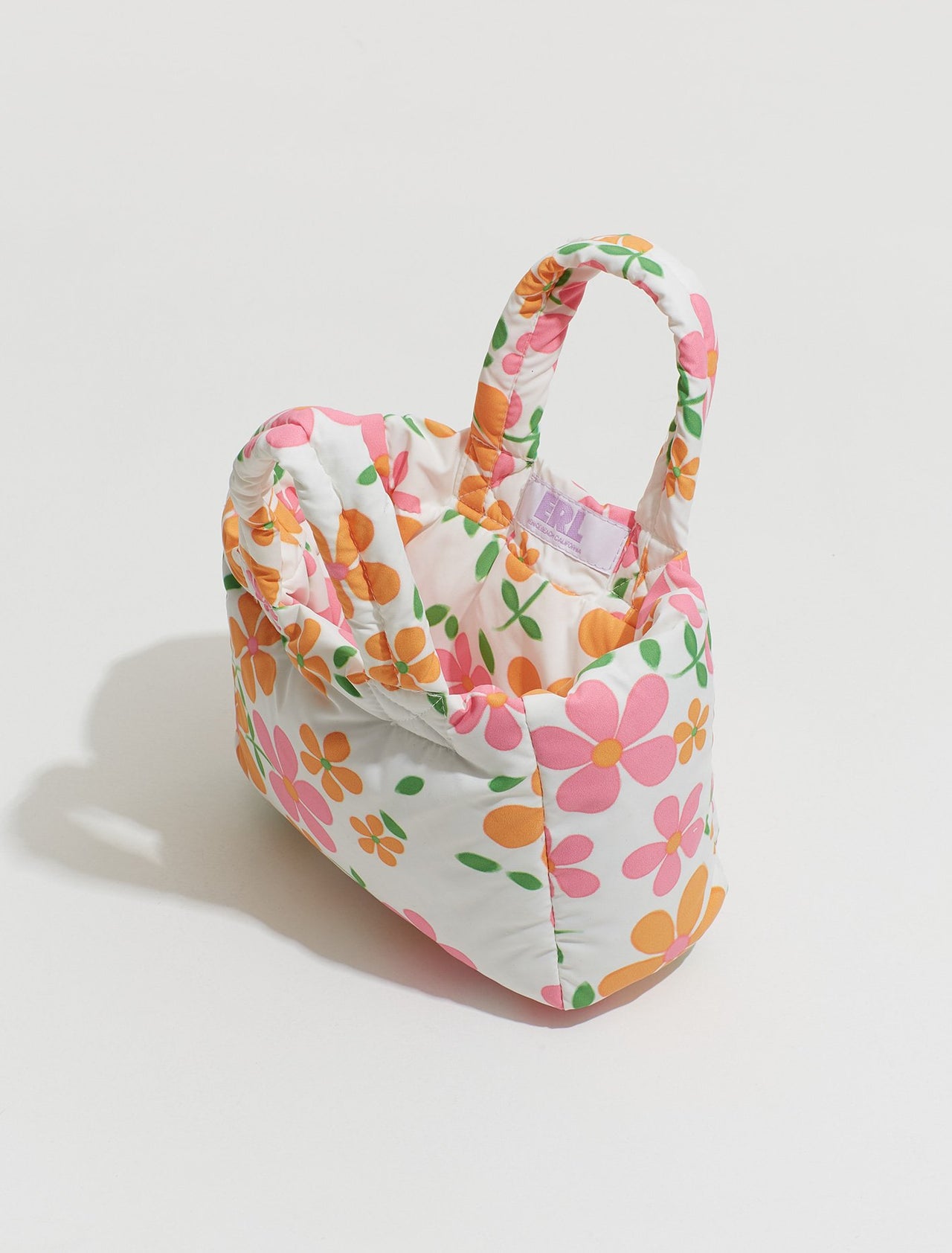 Mini Printed Puffer Bag in Floral