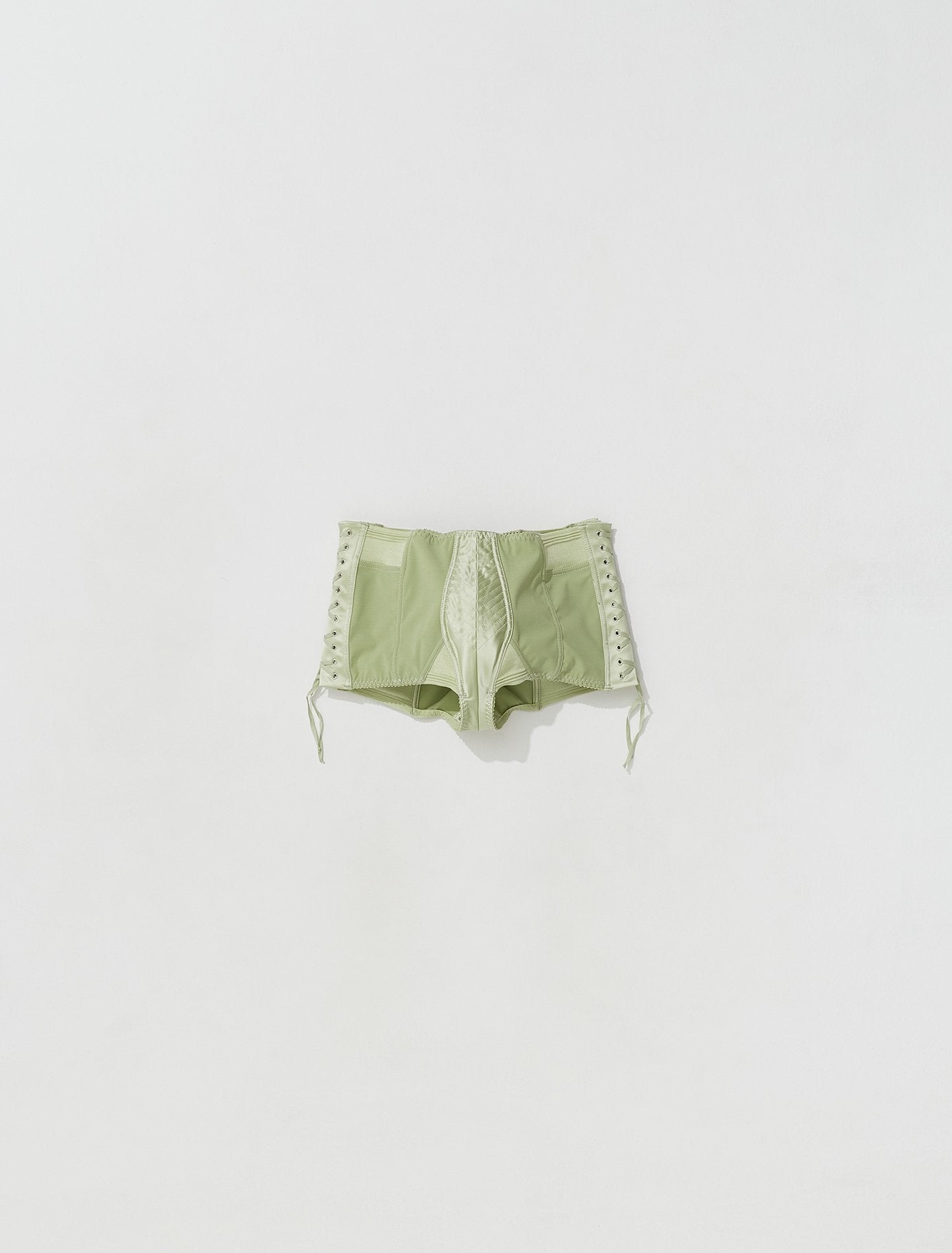 x Lotta Volkova Lace Up Shorts in Mint
