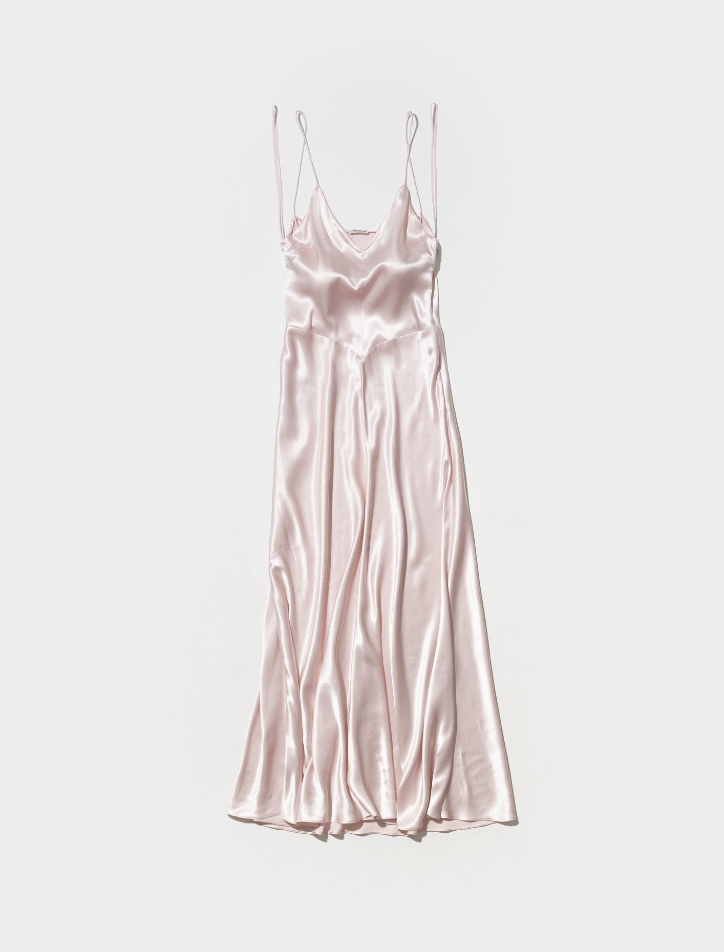 Satin Slip Dress in Blush Pink