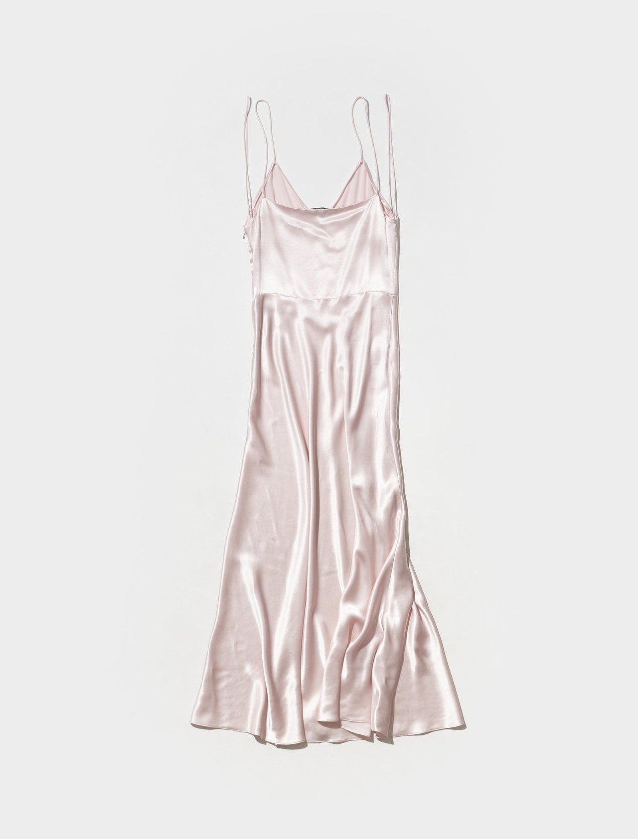 Satin Slip Dress in Blush Pink