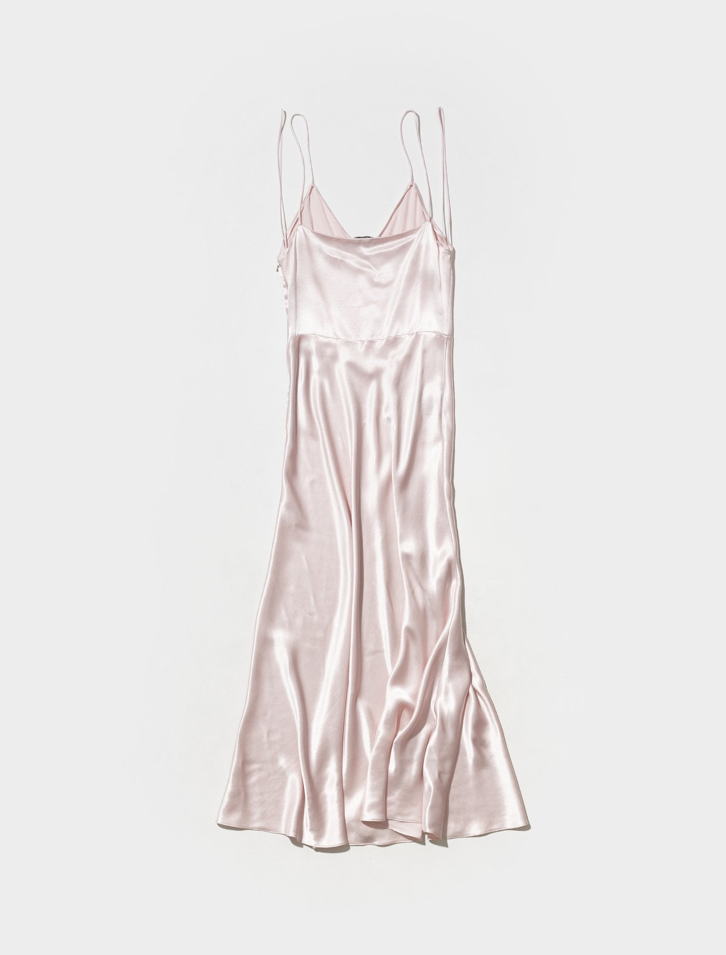 Satin Slip Dress in Blush Pink