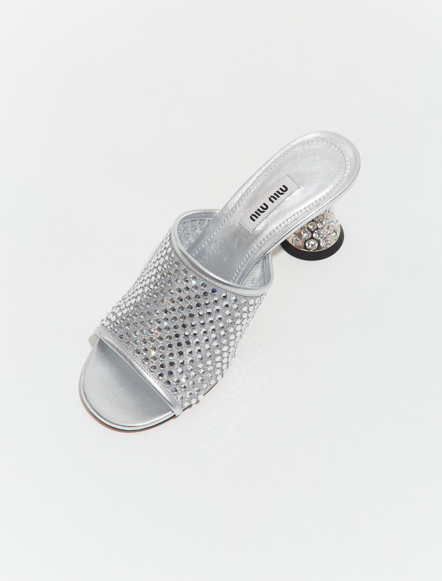 Crystal Embellished Sandals in Silver