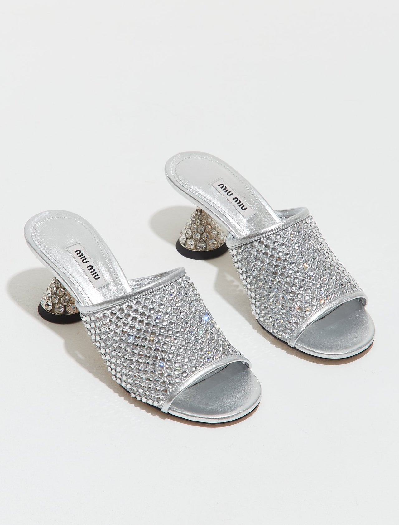 Crystal Embellished Sandals in Silver