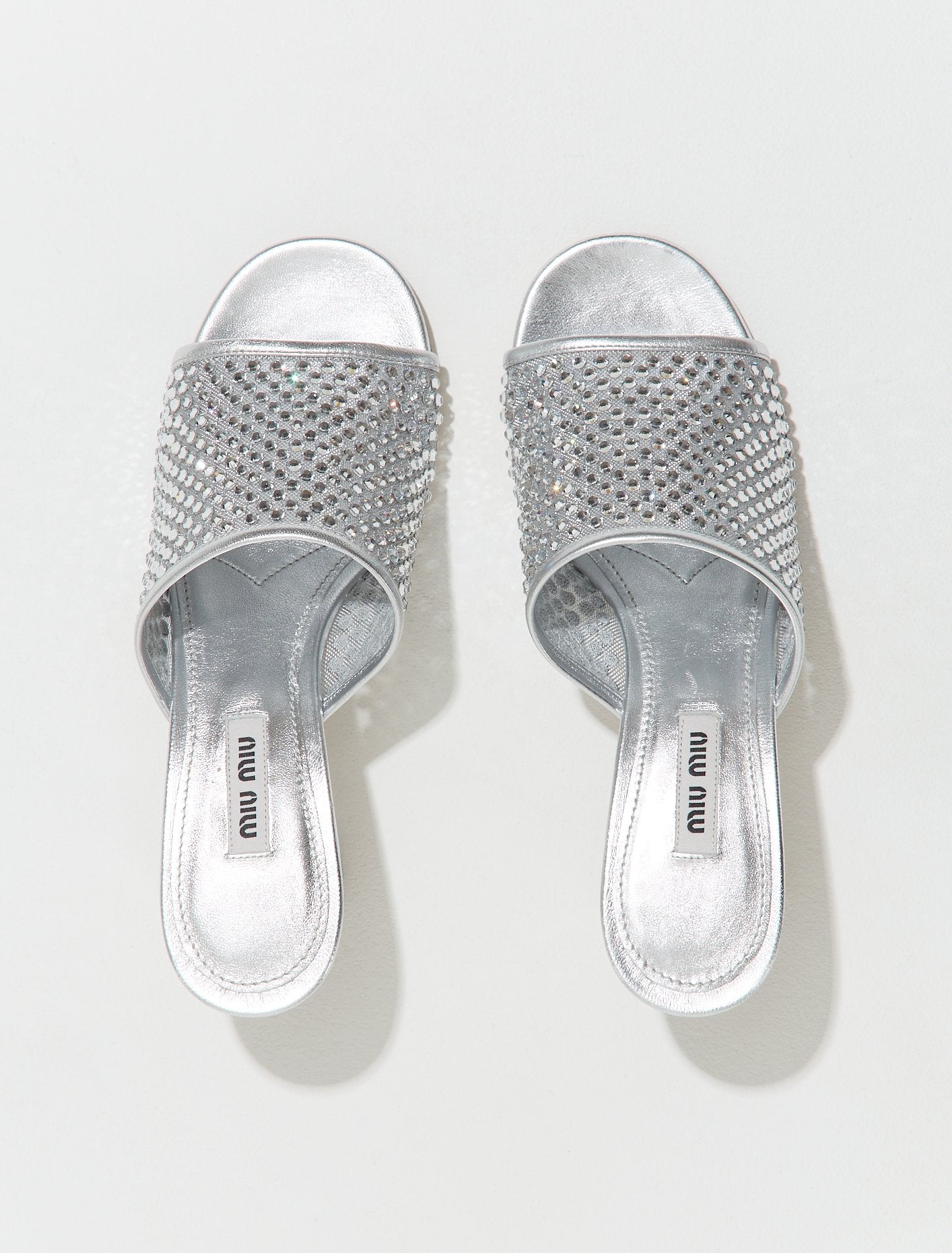 Crystal Embellished Sandals in Silver