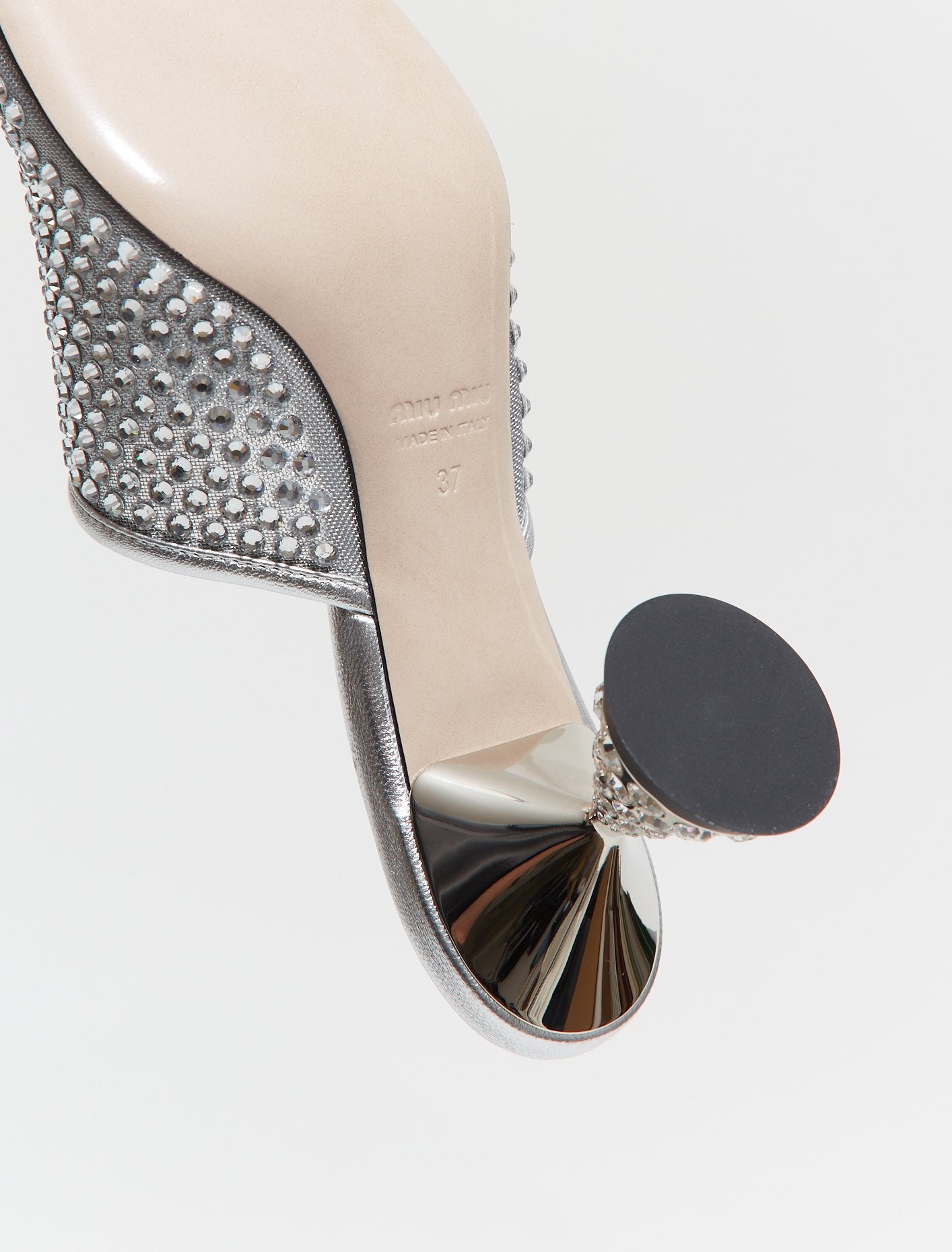 Crystal Embellished Sandals in Silver