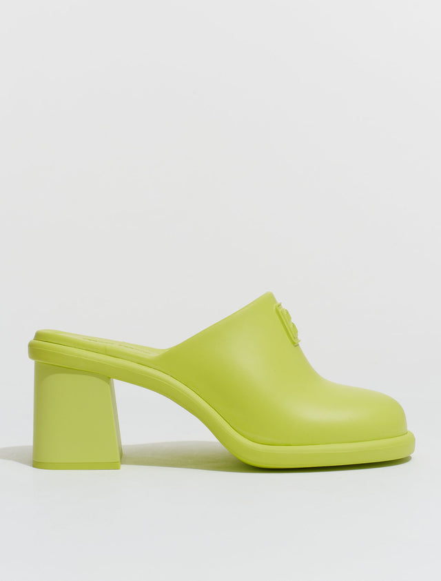 Rubber Mules in Lime