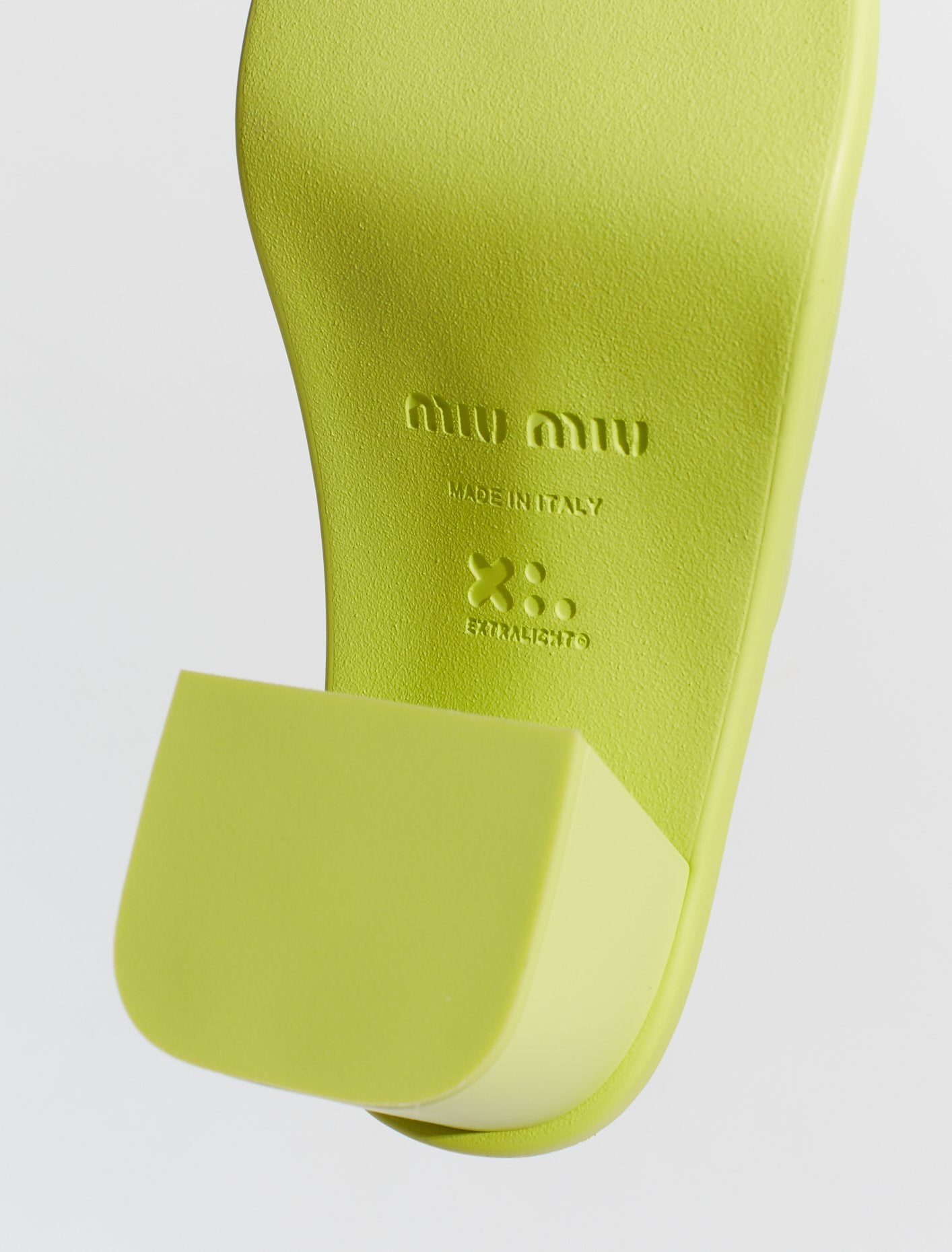 Rubber Mules in Lime