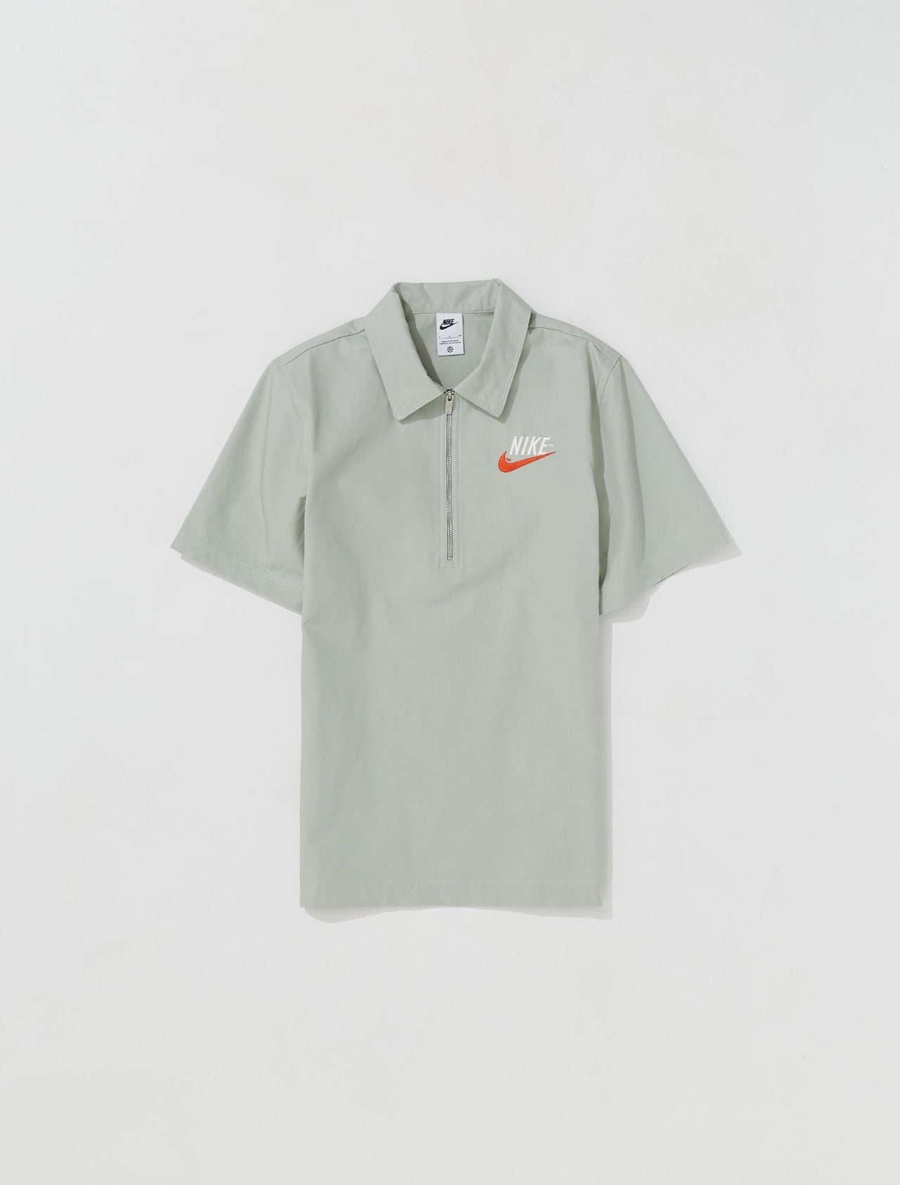 1/2 Zip Heavyweight Overshirt in Seafoam