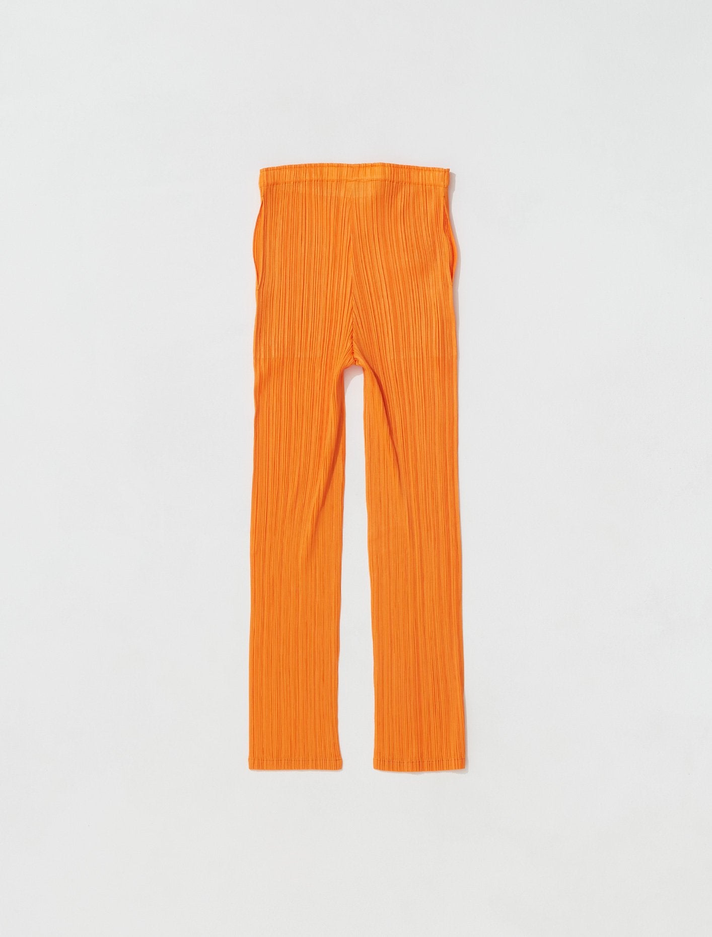 Pleated Trousers in Yellow Orange
