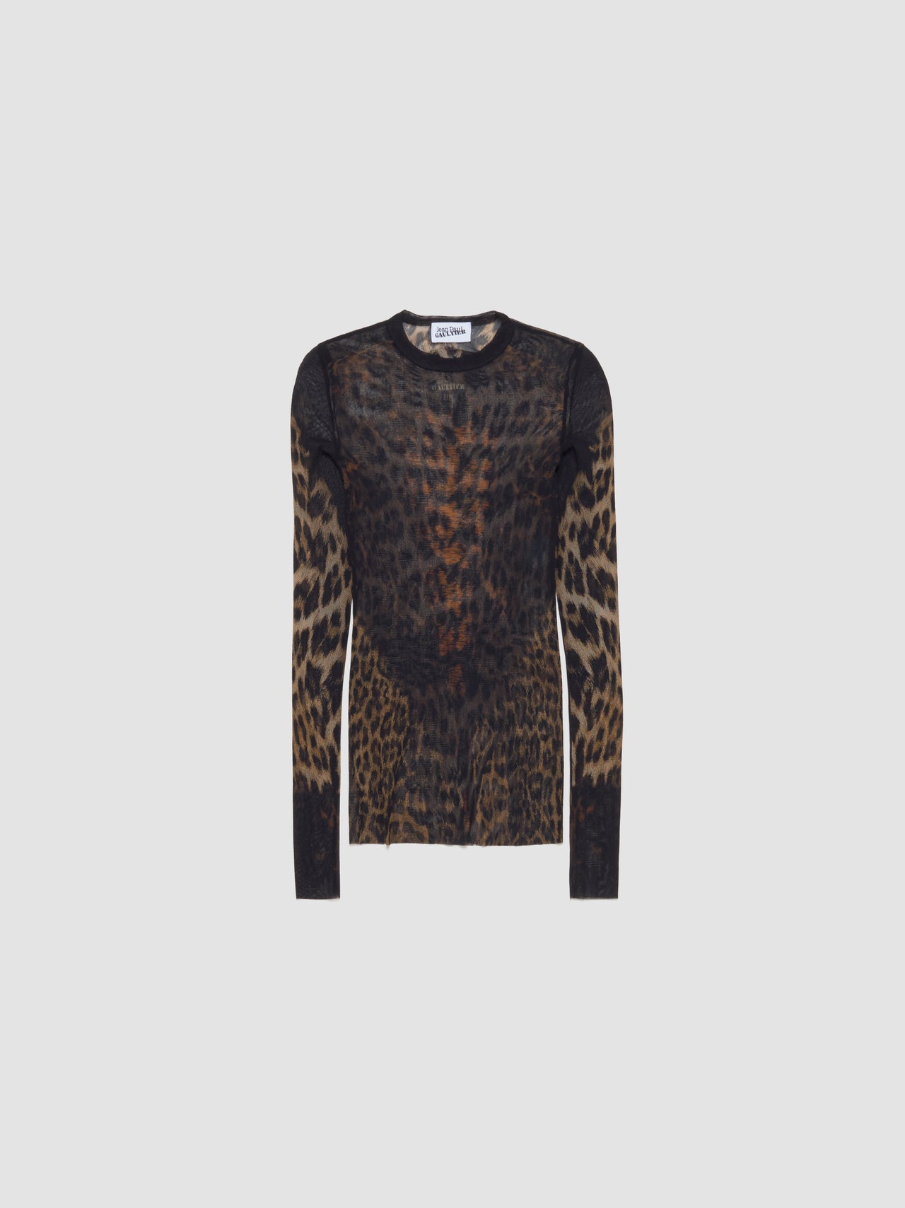 Leopard Printed Long Sleeve Top in Dark Brown