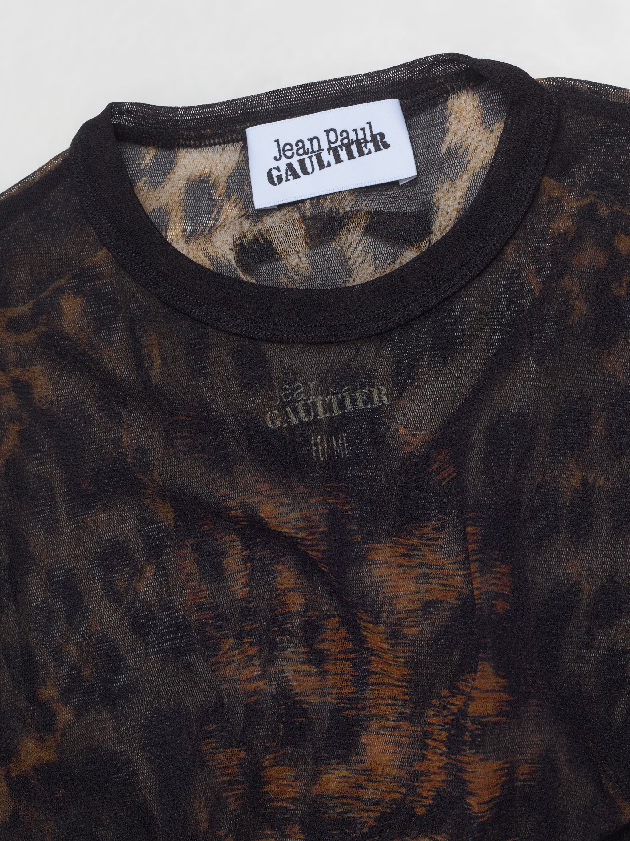 Leopard Printed Long Sleeve Top in Dark Brown