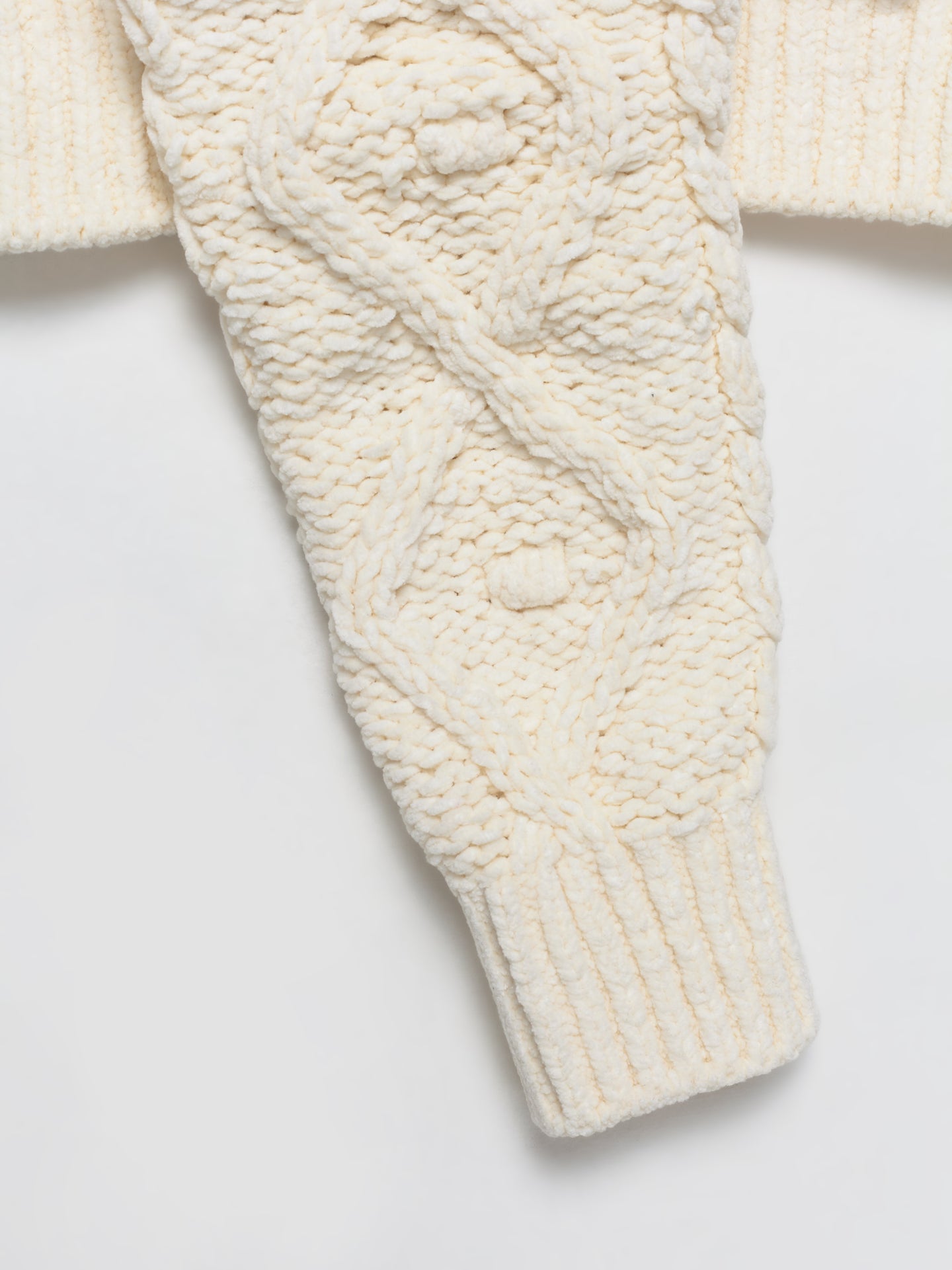 Madonna Knitted Breast Sweater in Cream