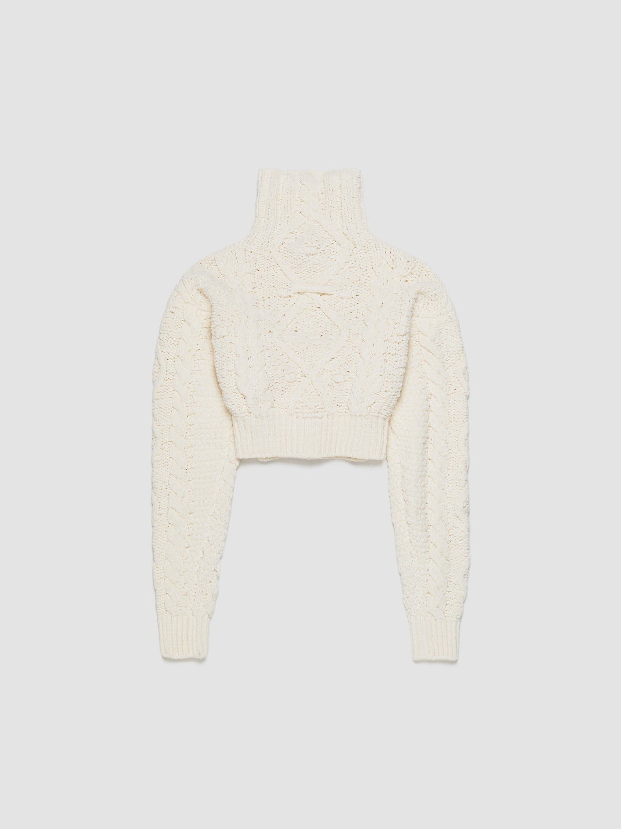 Madonna Knitted Breast Sweater in Cream