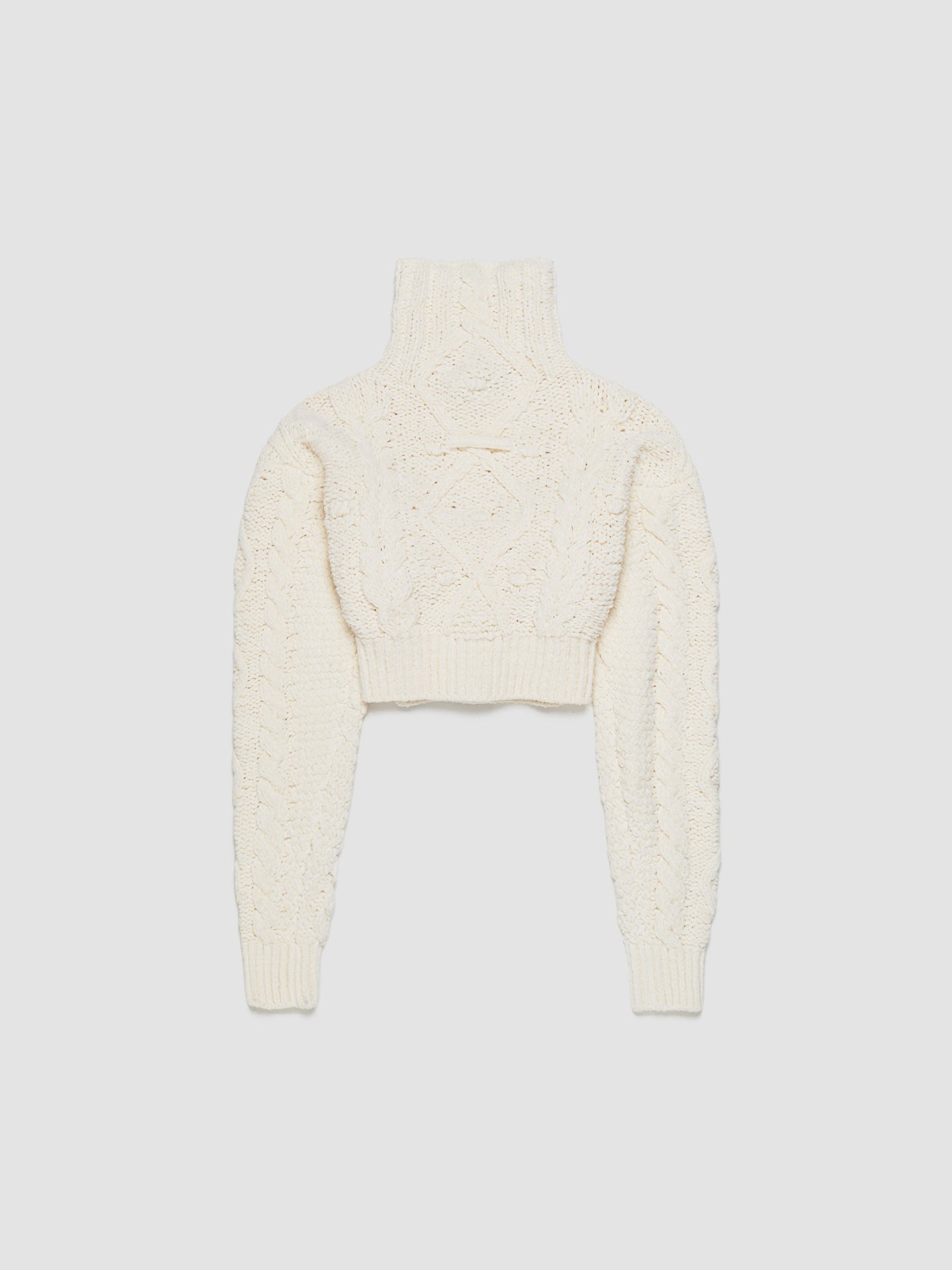 Madonna Knitted Breast Sweater in Cream