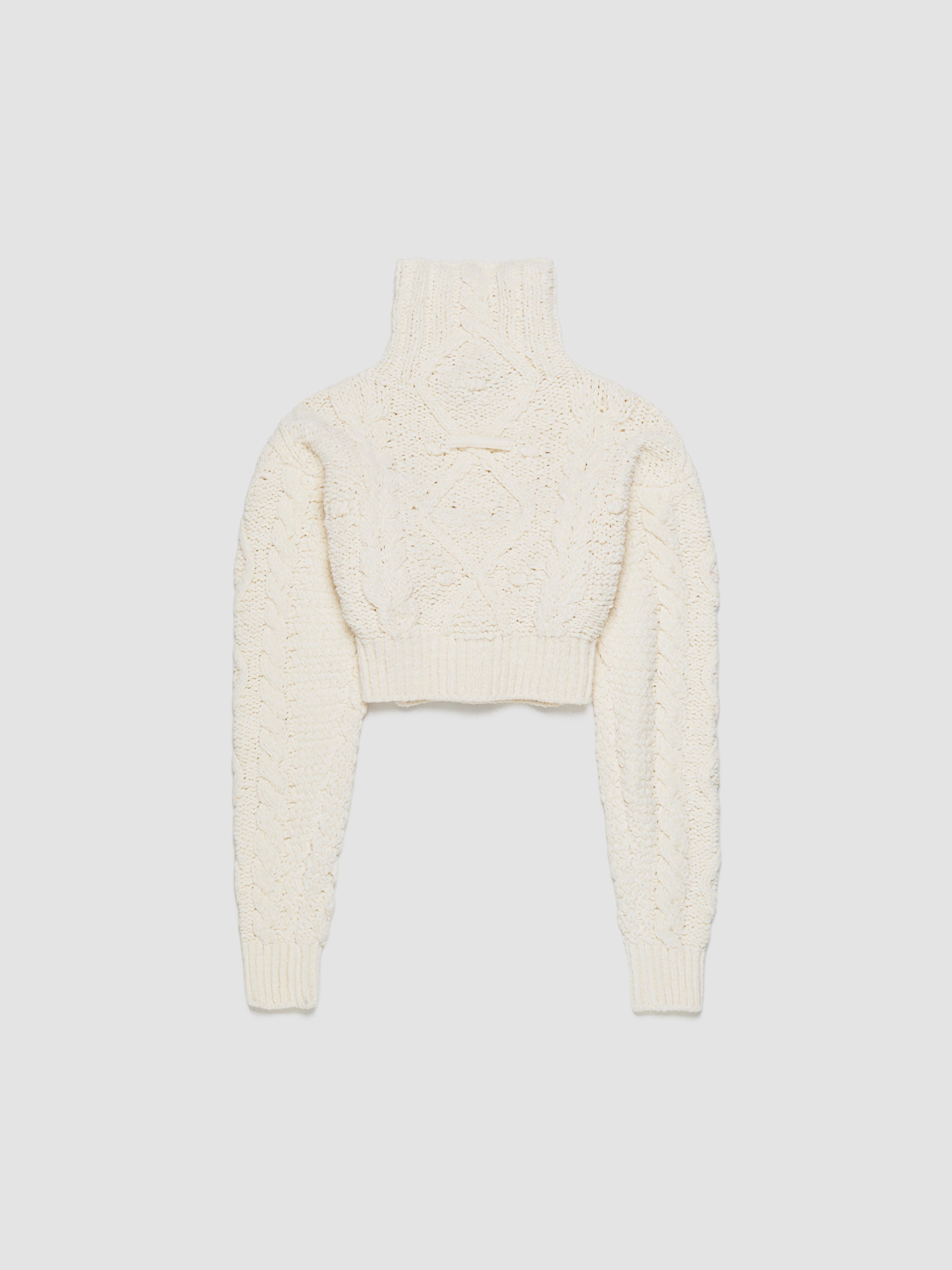 Madonna Knitted Breast Sweater in Cream