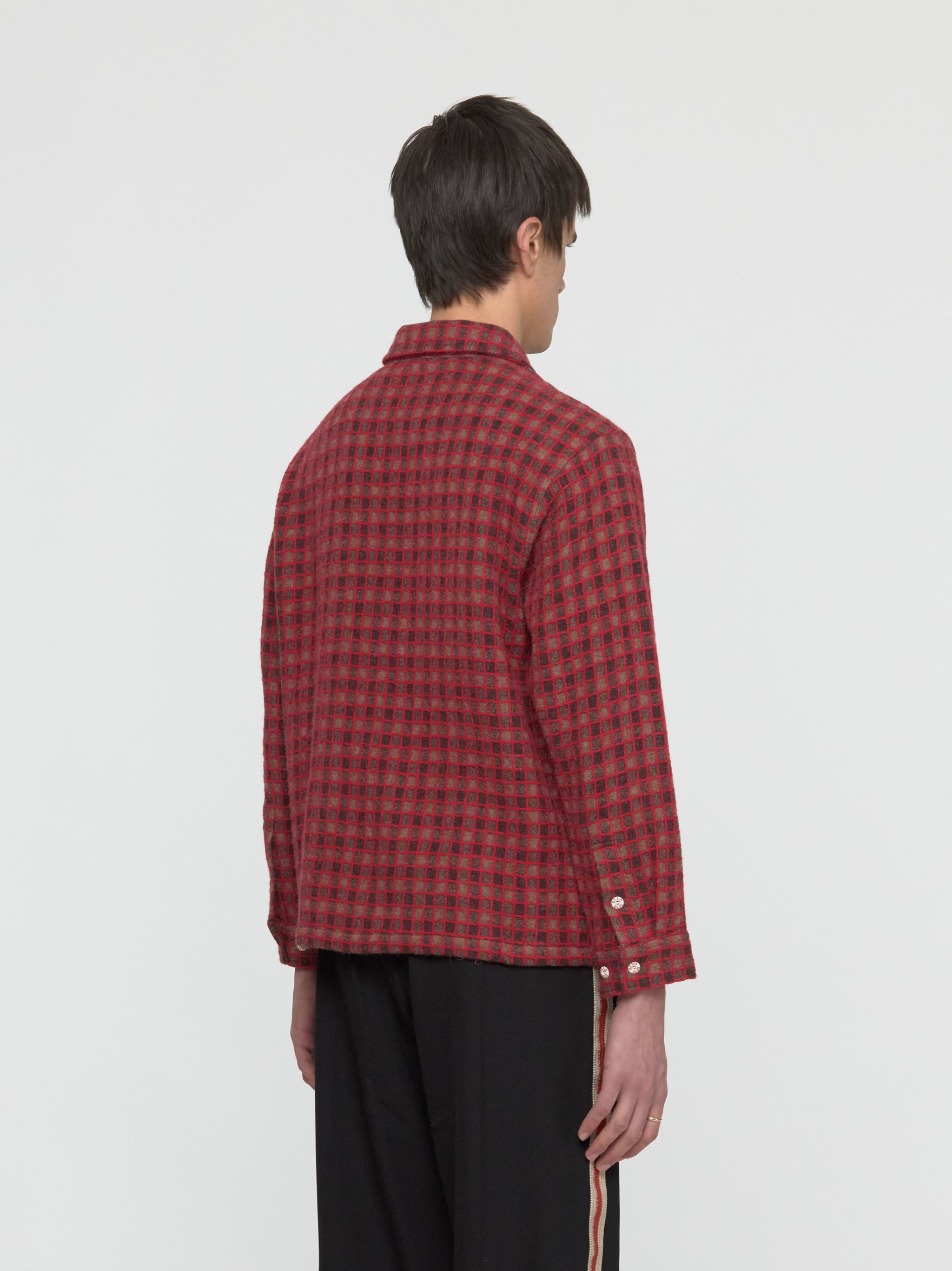 Check Mate Flannel Zip-Up Shirt in Brown