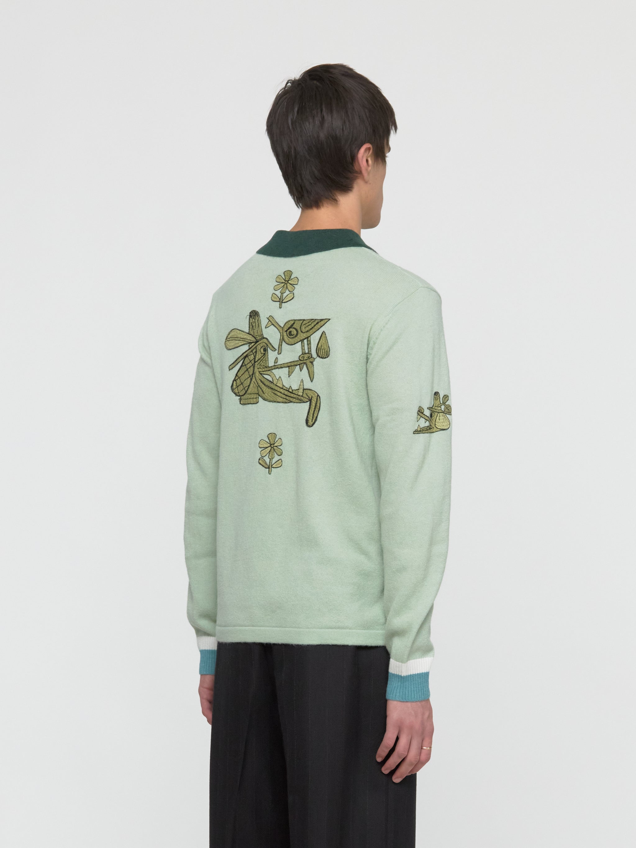 Lex Half Zip-Up Sweater in Mint