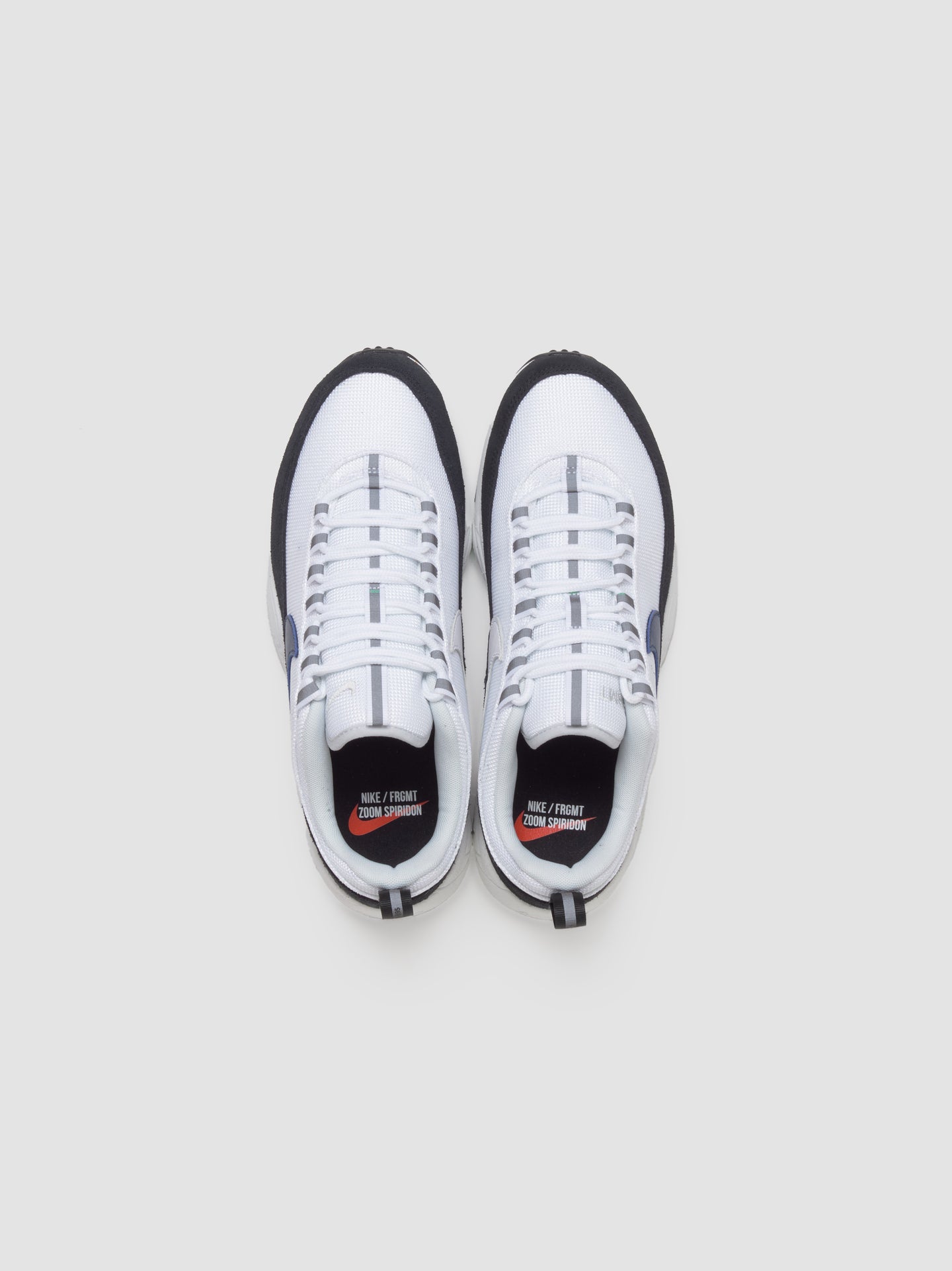 x Fragment Air Zoom Spiridon SP Sneaker in White & Blue Void