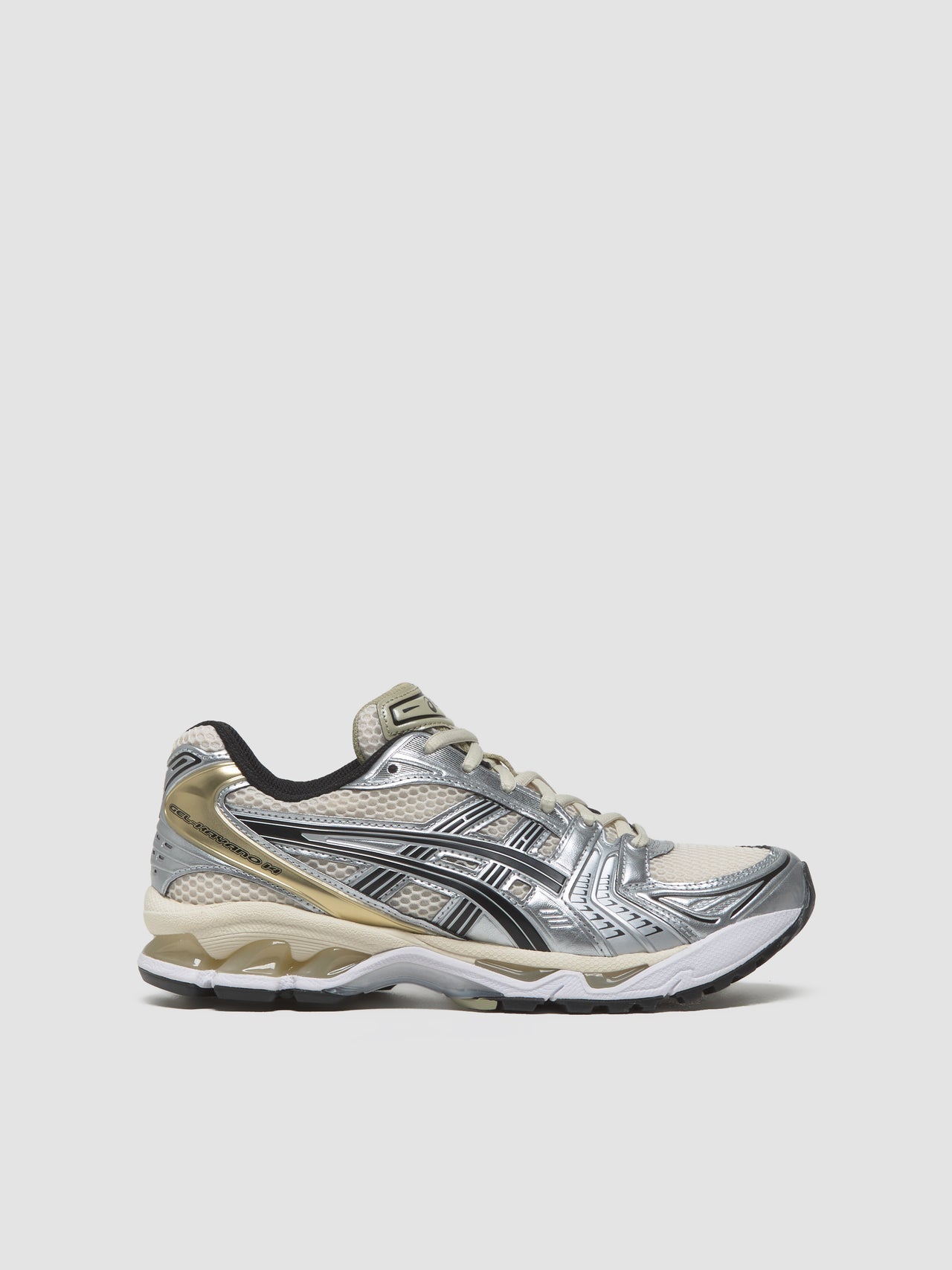 GEL-KAYANO 14 Sneaker in Oyster White & Steeple Grey