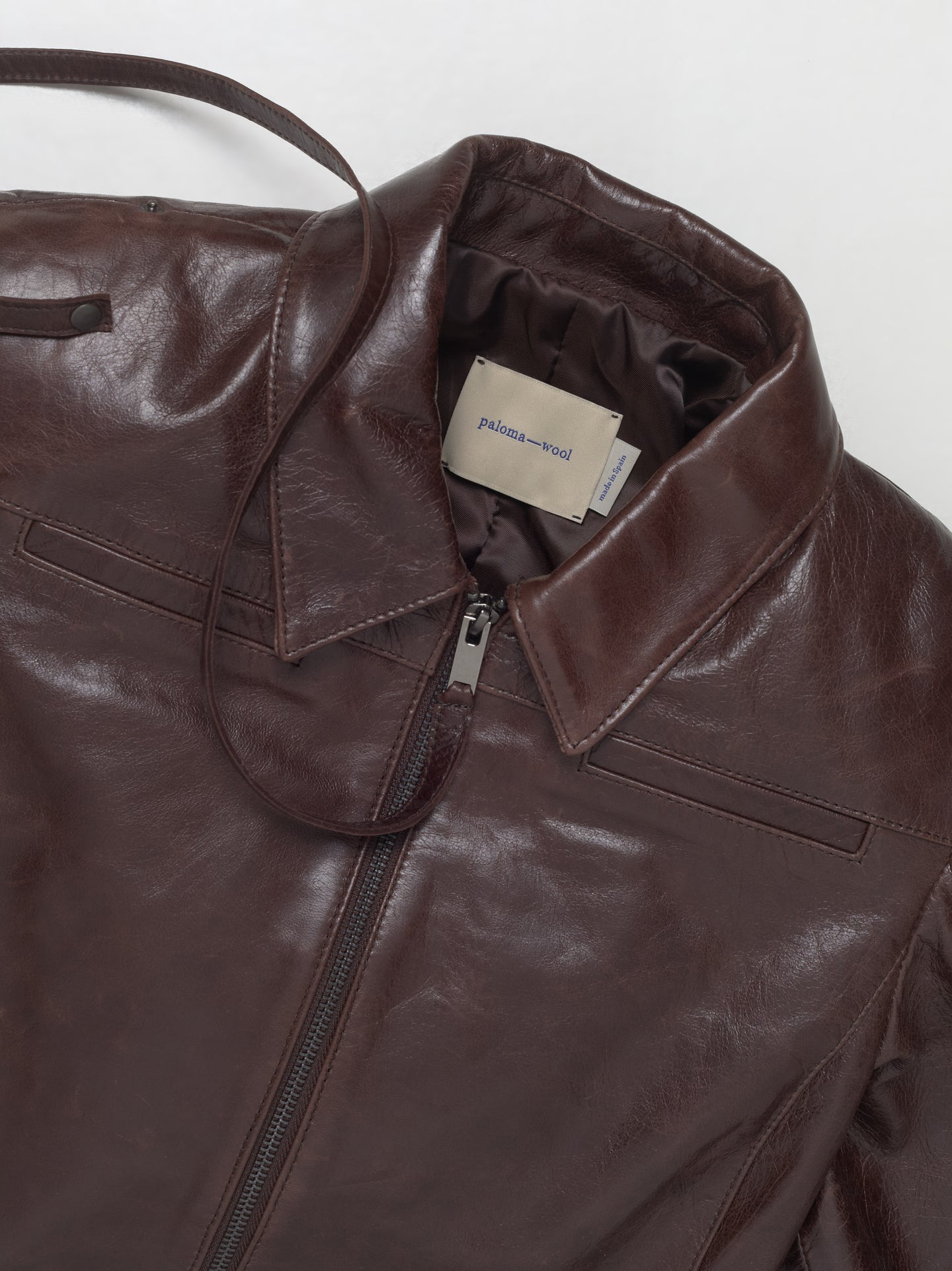 Banui Leather Jacket in Brown