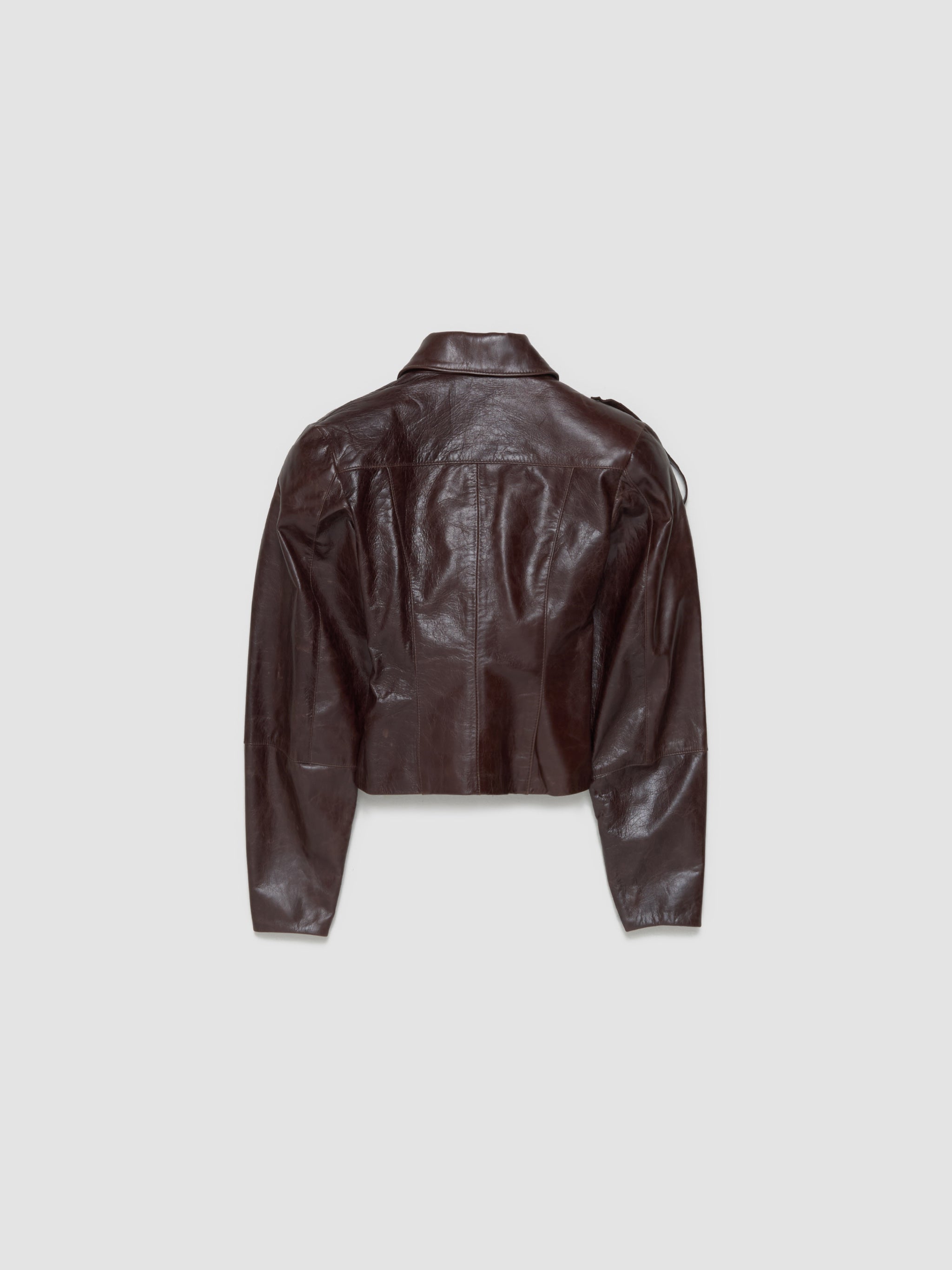 Banui Leather Jacket in Brown