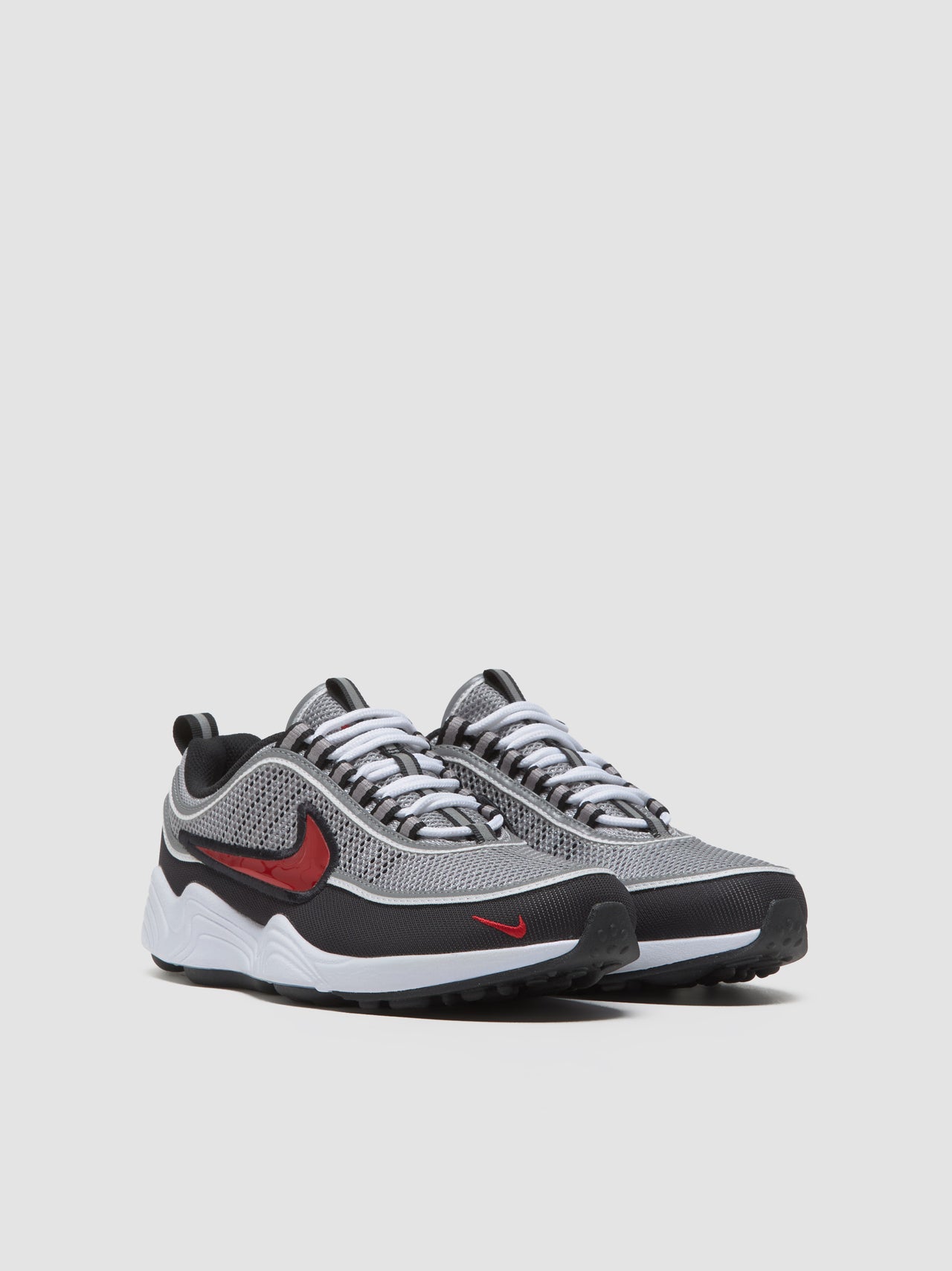 Air Zoom Spiridon SP Sneaker in Metallic Silver & Sport Red